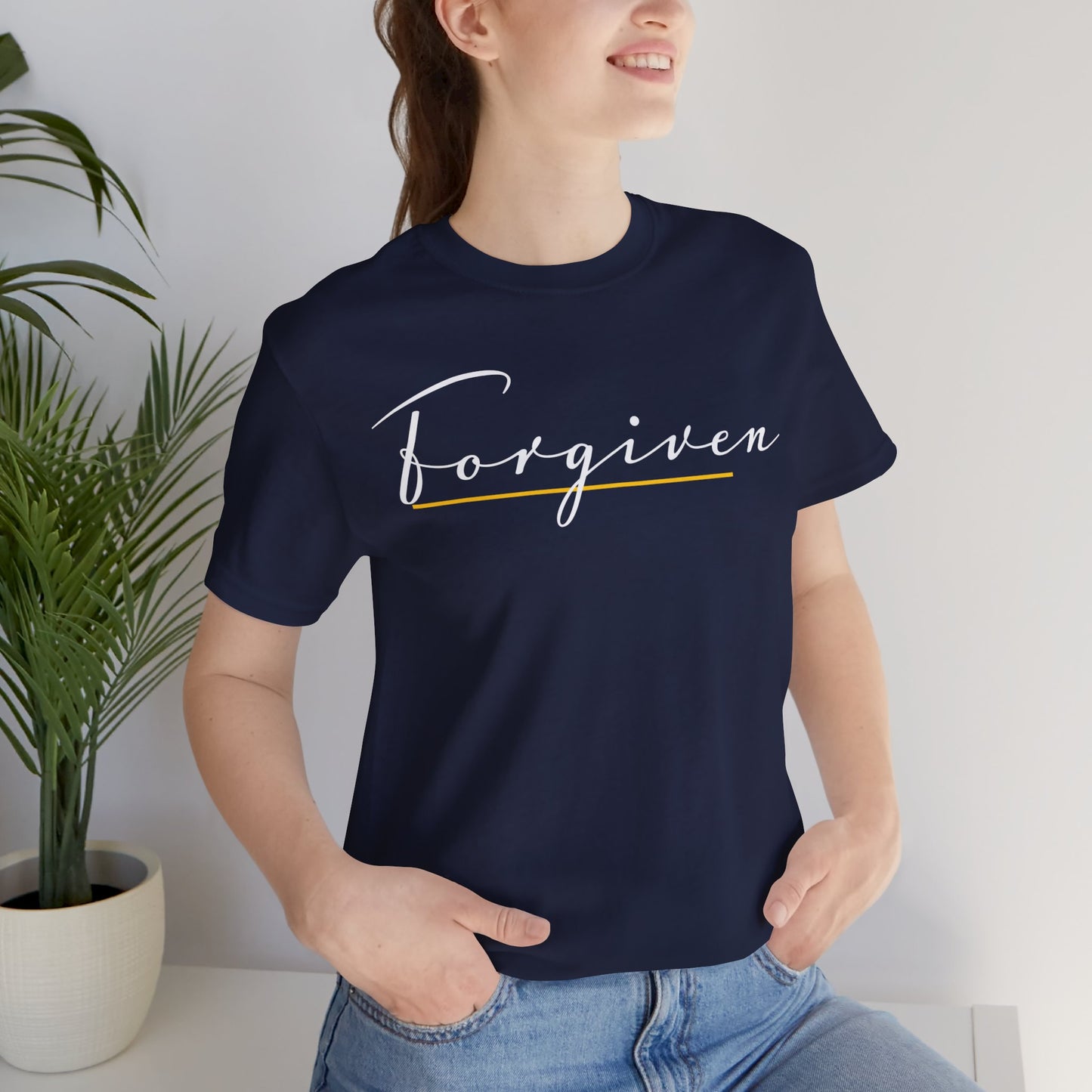 Forgiven Script — Women's Jersey Short Sleeve Tee