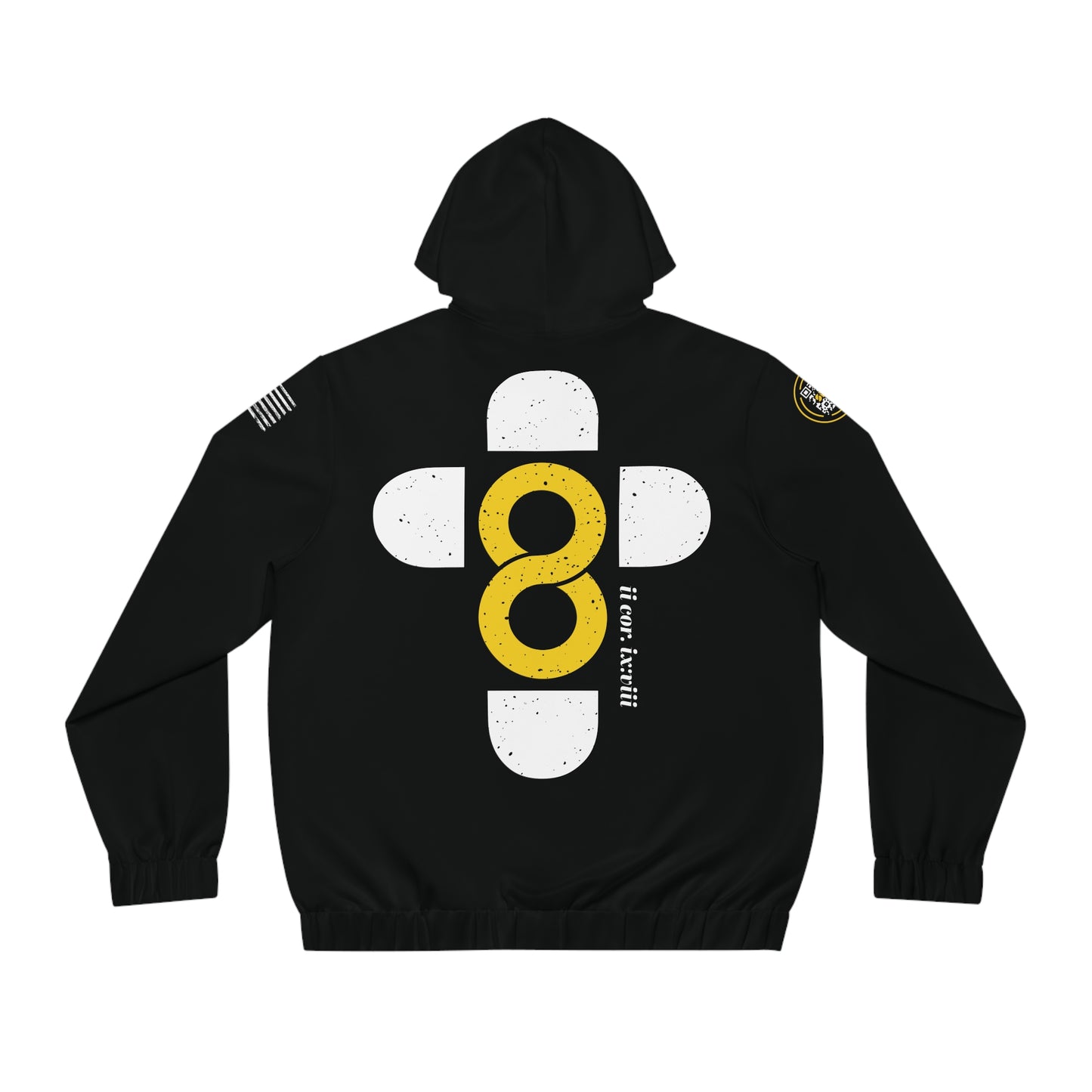 "God is Good" SMPL All the Time Yellow — Men's Full-Zip Hoodie (AOP)