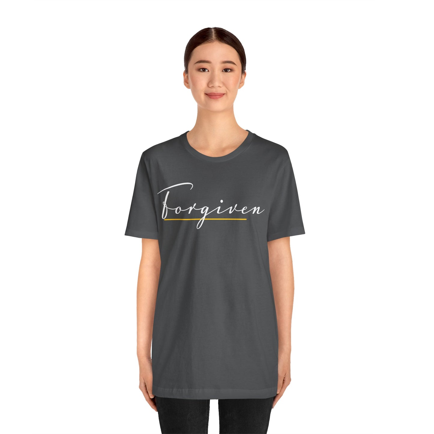 Forgiven Script — Women's Jersey Short Sleeve Tee