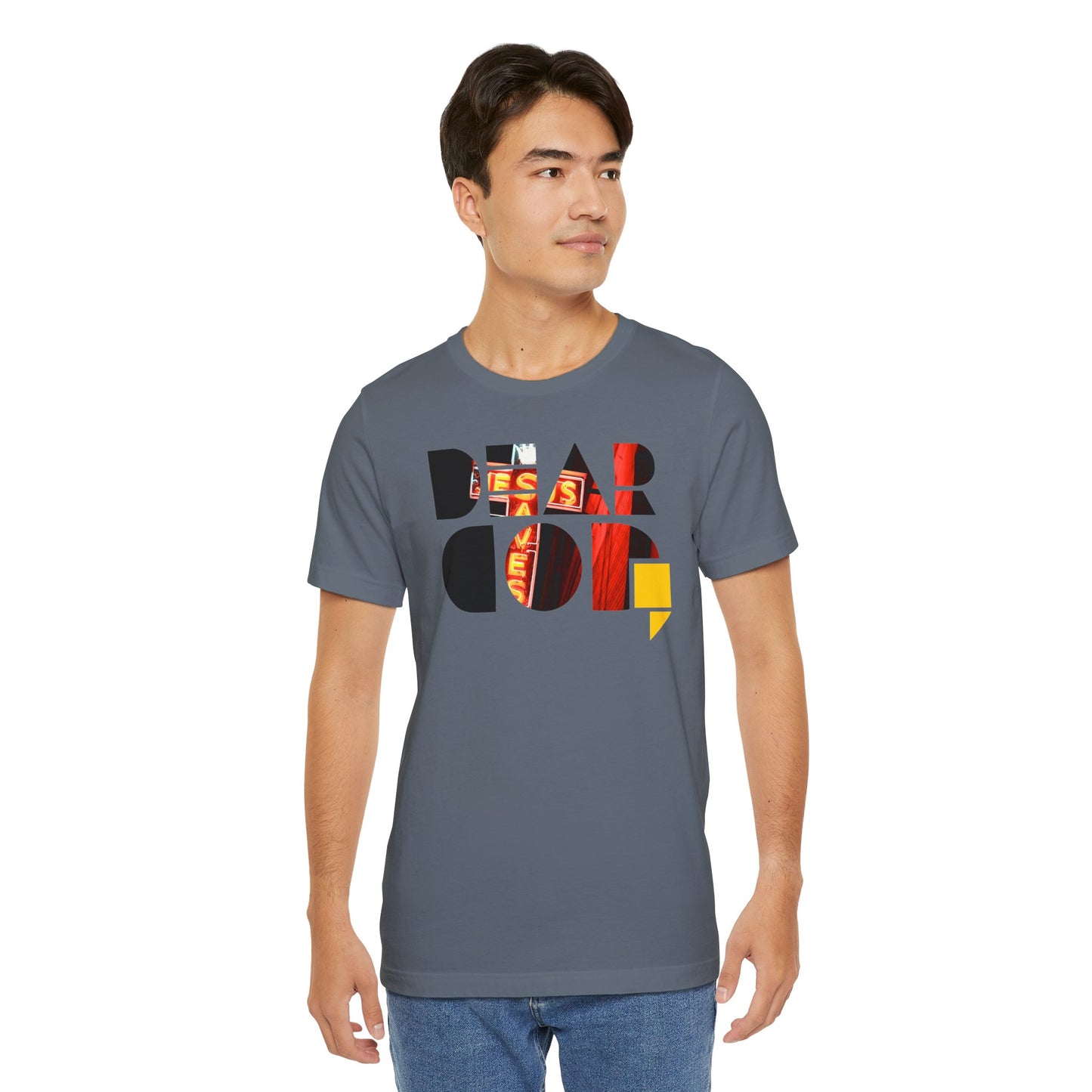 Men's "Dear God," Jesus Saves — Jersey Short Sleeve Tee