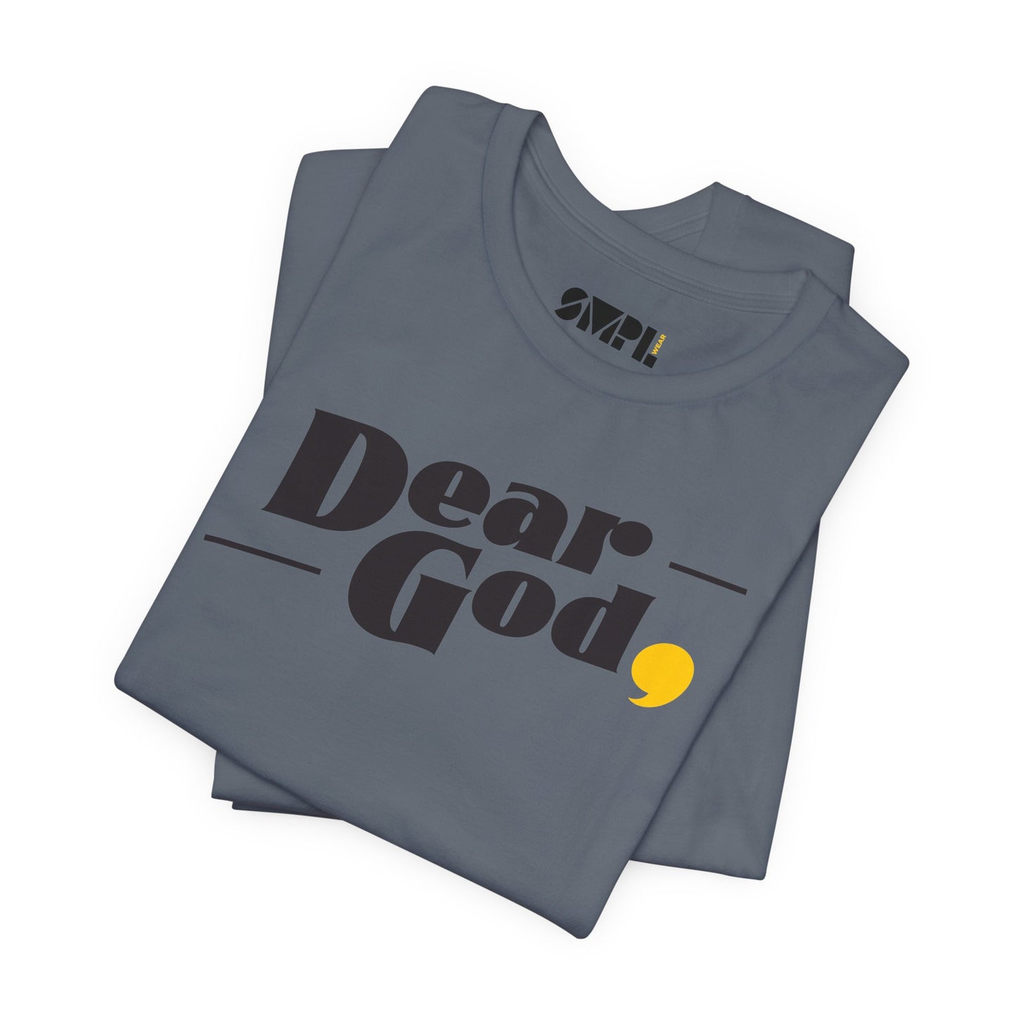 Men's "Dear God," Pop Tee — Jersey Short Sleeve Tee