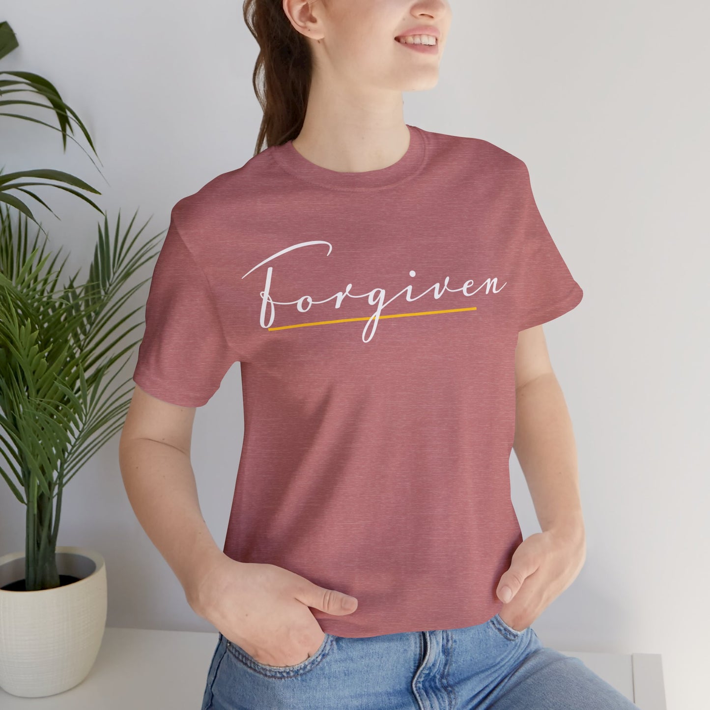 Forgiven Script — Women's Jersey Short Sleeve Tee