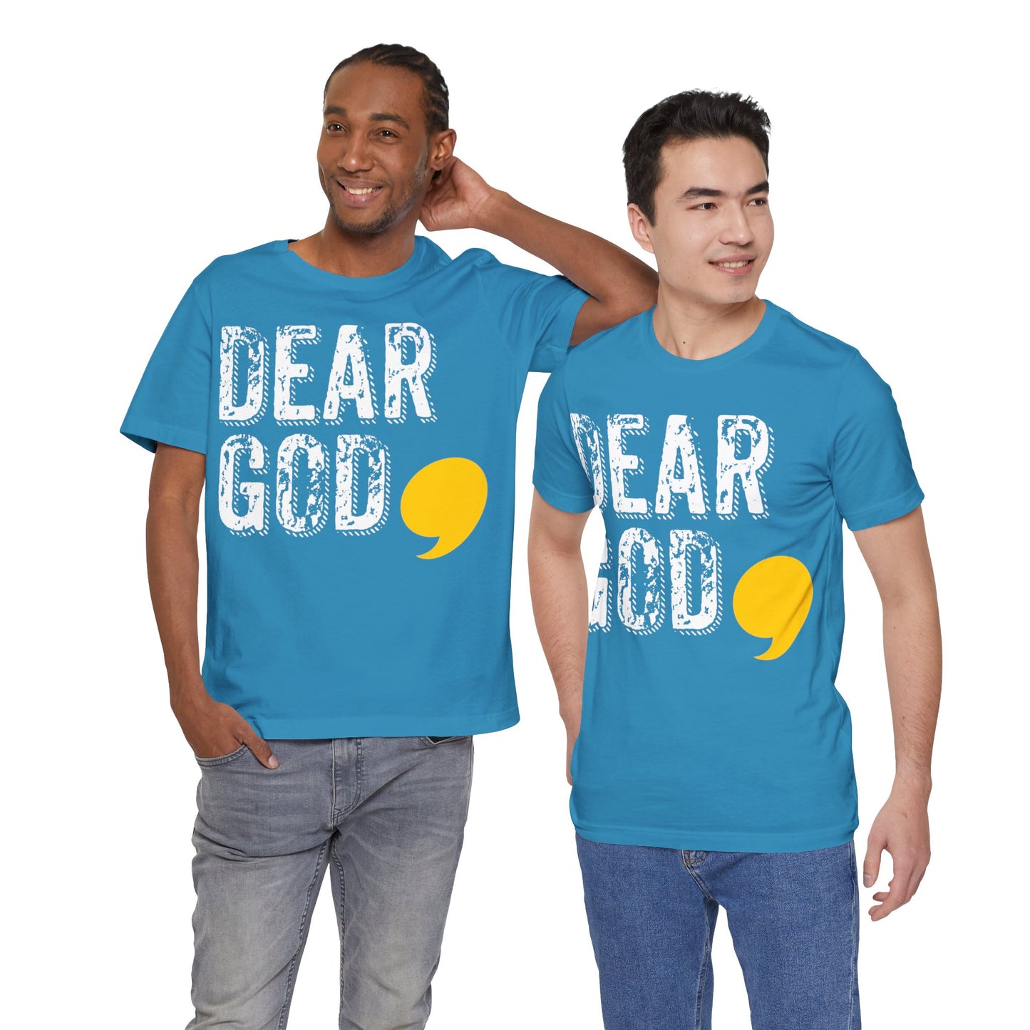 Men's "Dear God," Grundge Tee — Jersey Short Sleeve Tee