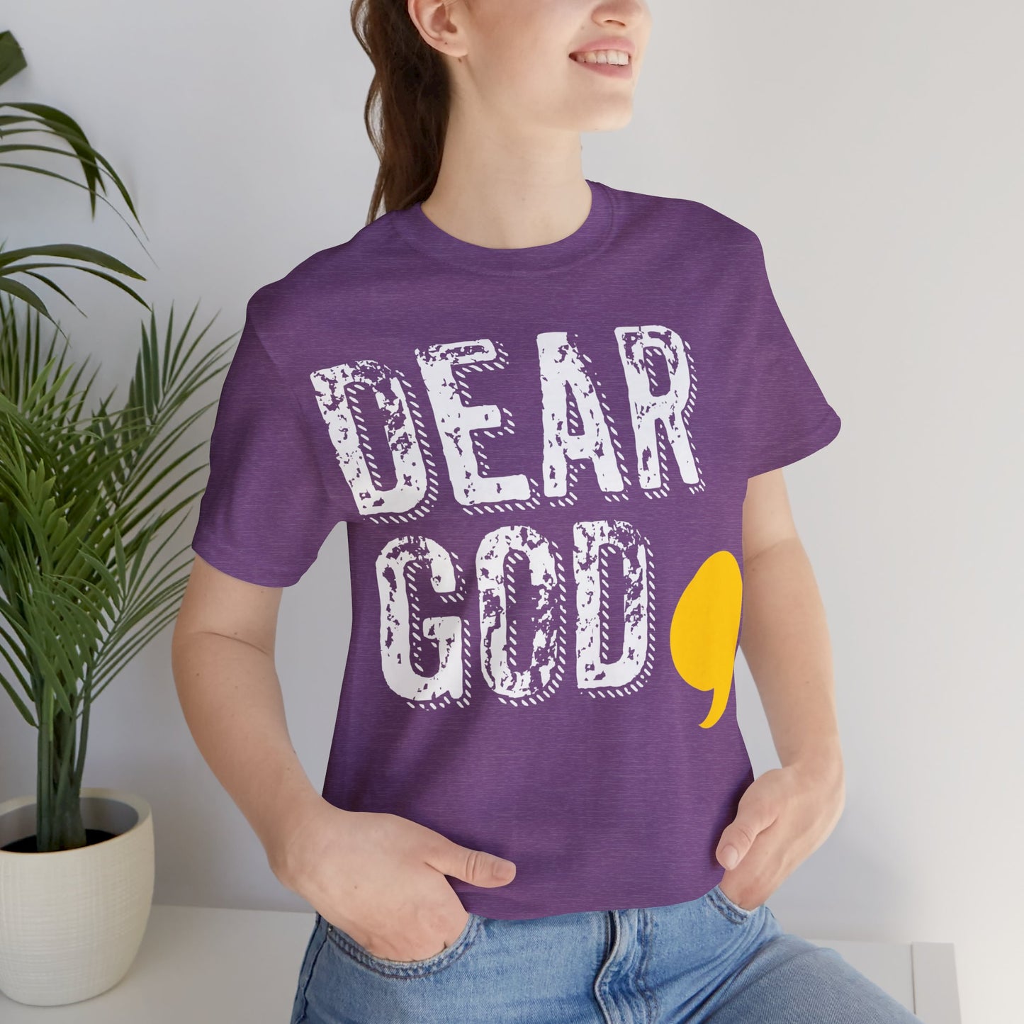 Women's "Dear God," Grundge Tee — Jersey Short Sleeve Tee
