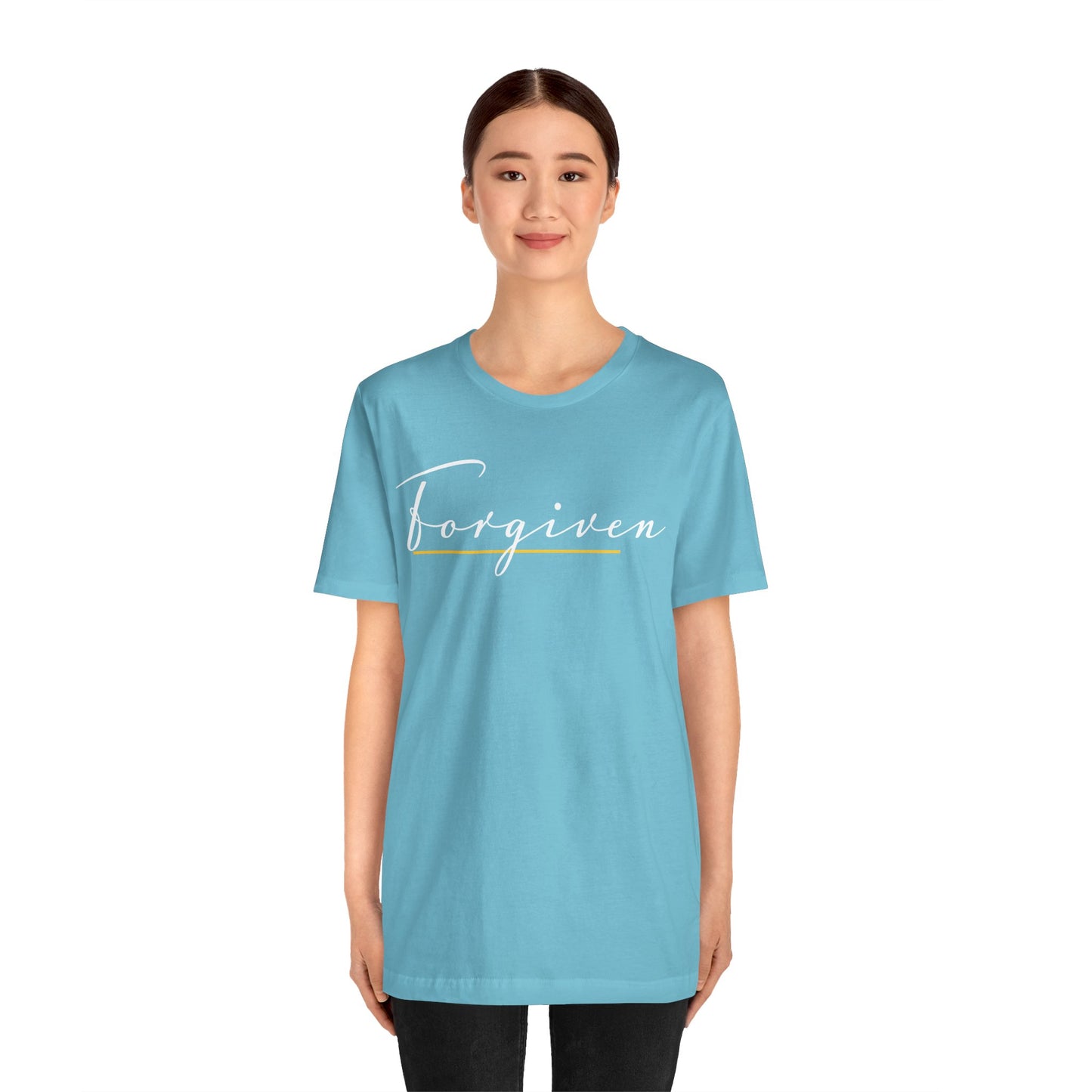 Forgiven Script — Women's Jersey Short Sleeve Tee