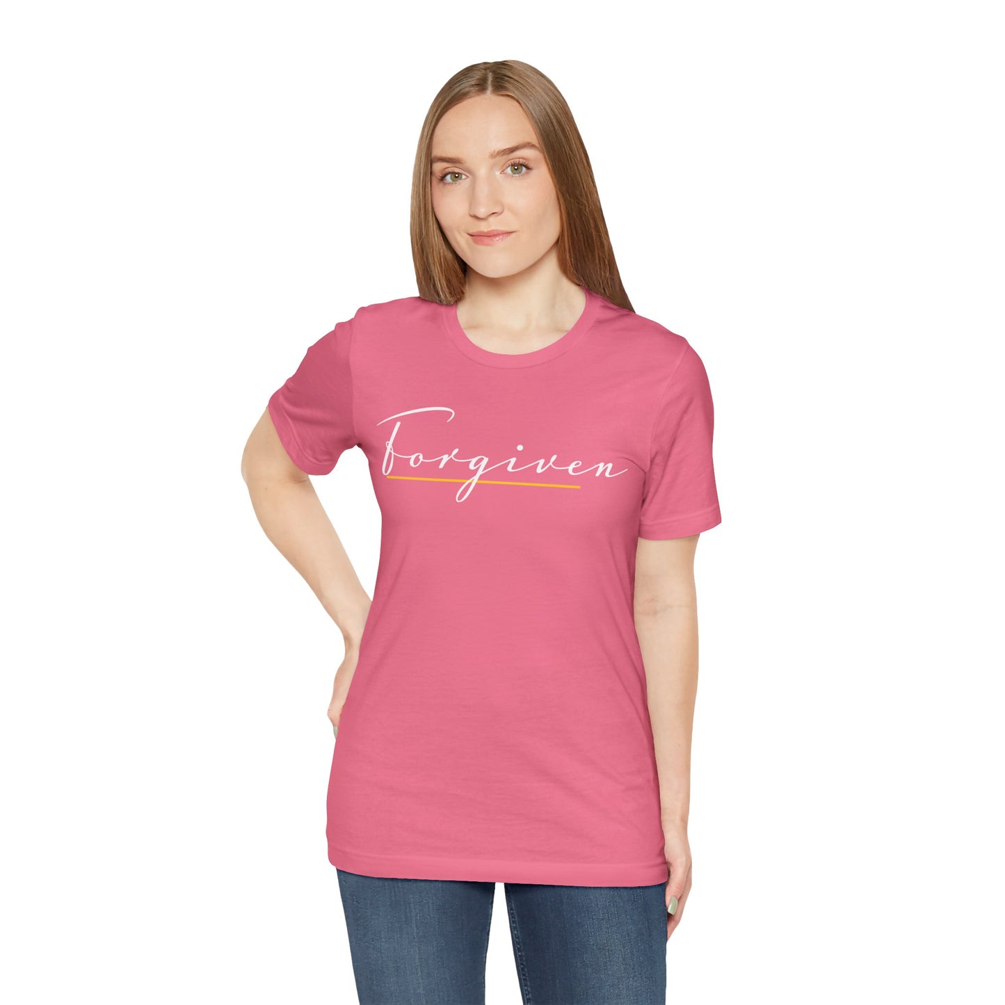 Forgiven Script — Women's Jersey Short Sleeve Tee