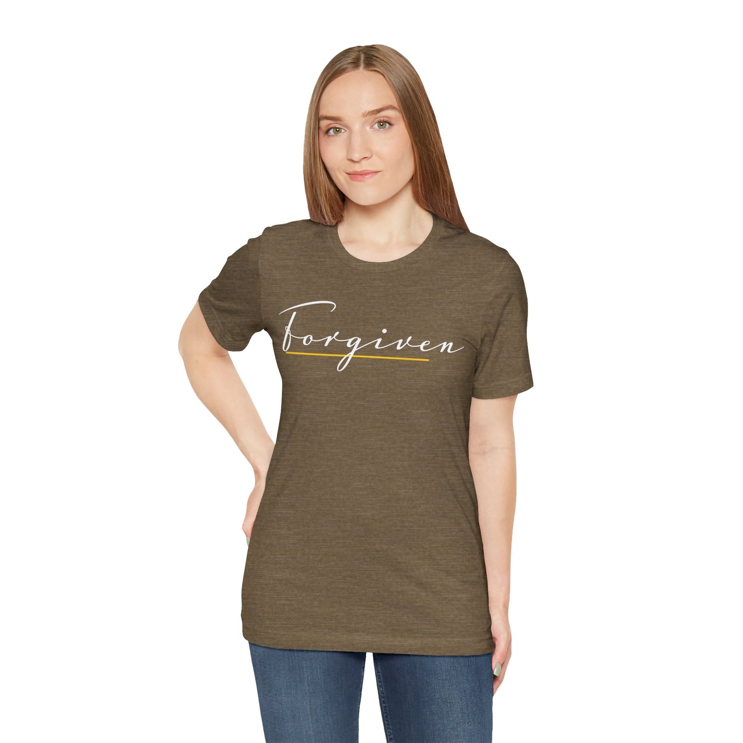 Forgiven Script — Women's Jersey Short Sleeve Tee