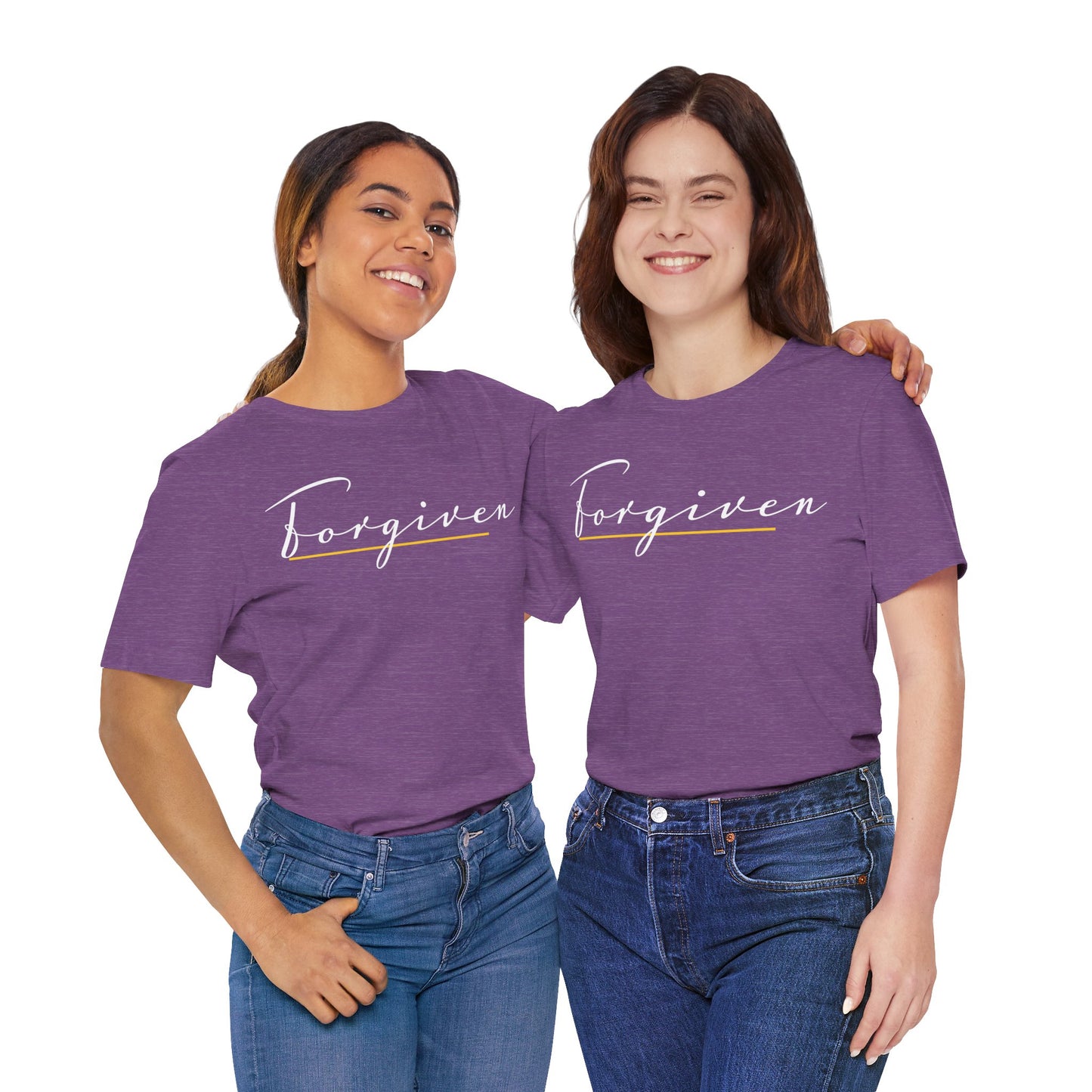 Forgiven Script — Women's Jersey Short Sleeve Tee