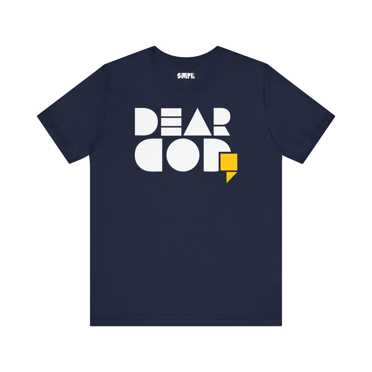 Men's "Dear God," SMPL Font — Jersey Short Sleeve Tee