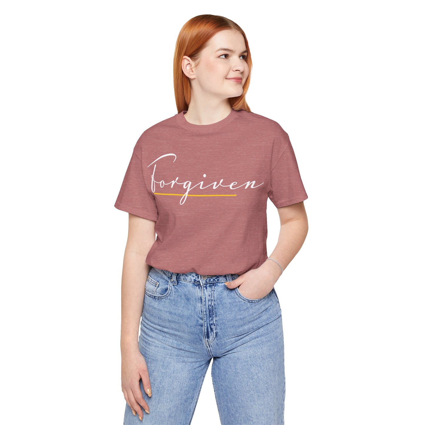 Forgiven Script — Women's Jersey Short Sleeve Tee