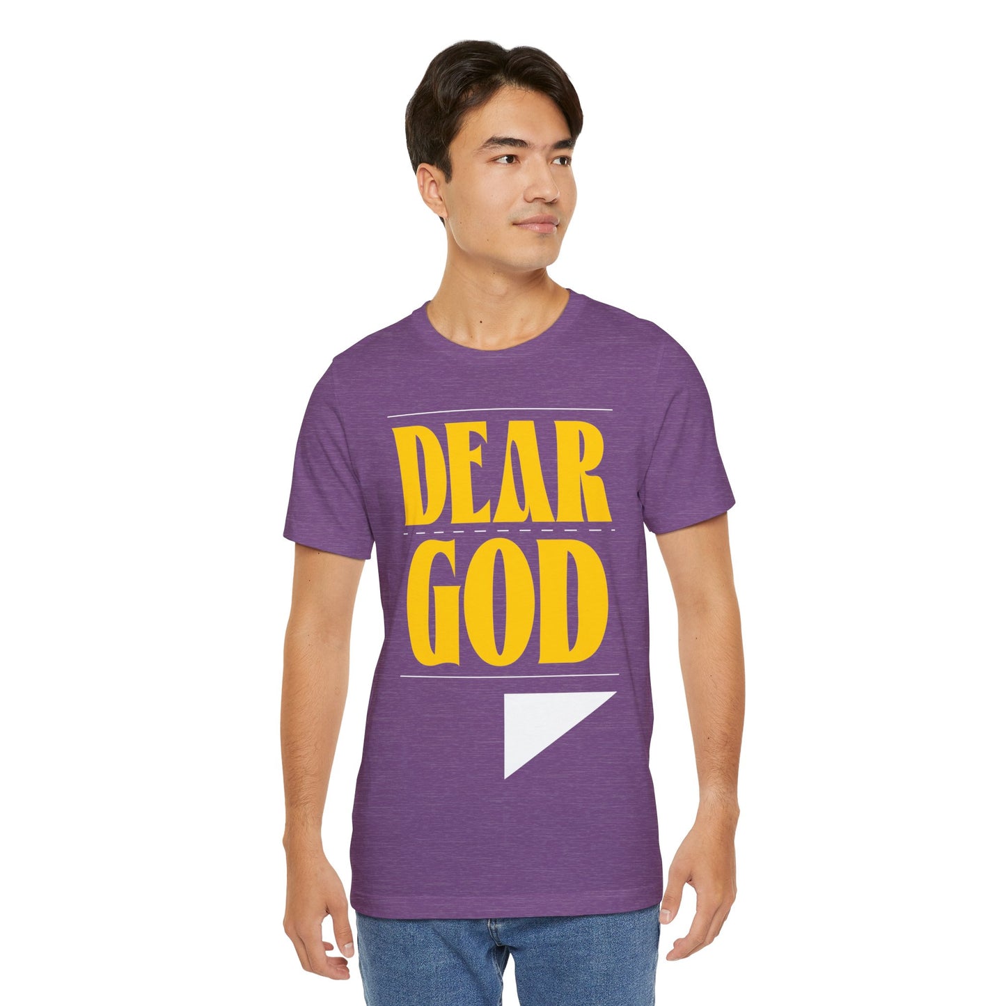 Men's "Dear God," Letter Tee — Jersey Short Sleeve Tee