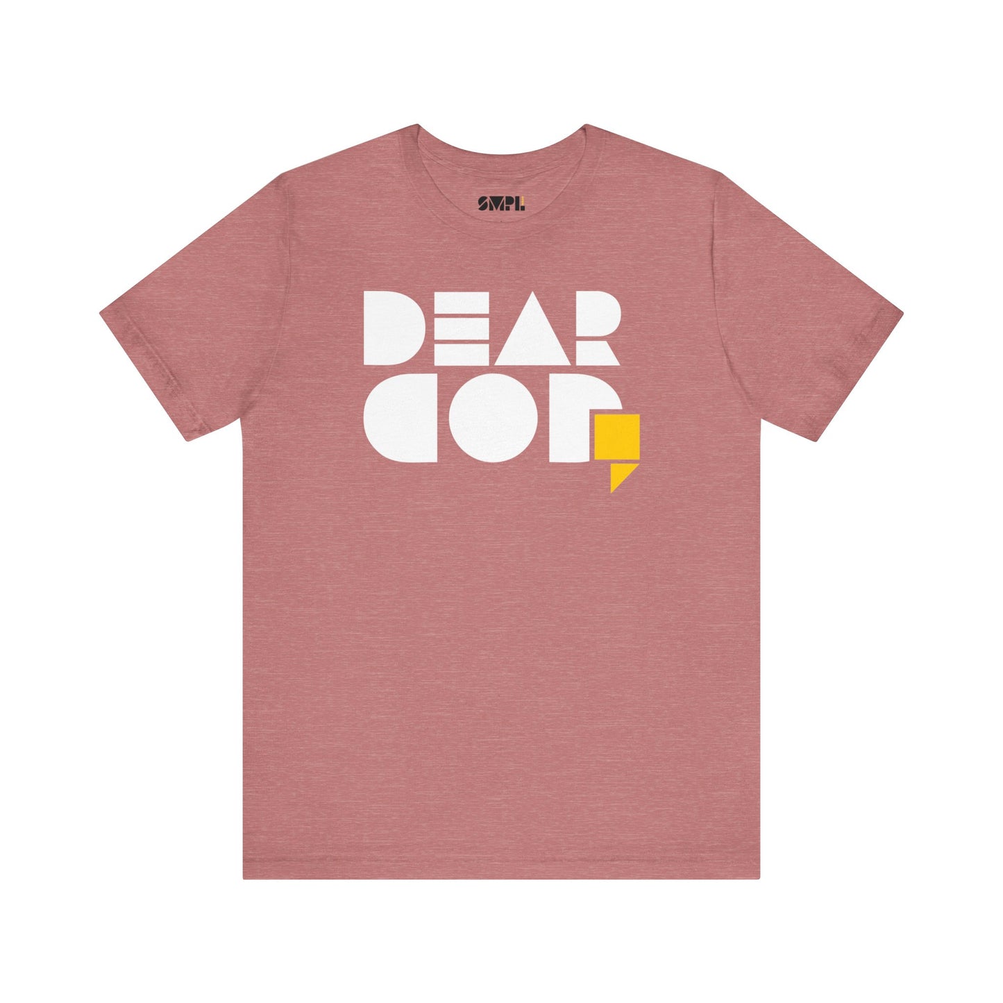 Women's "Dear God," SMPL Font — Jersey Short Sleeve Tee