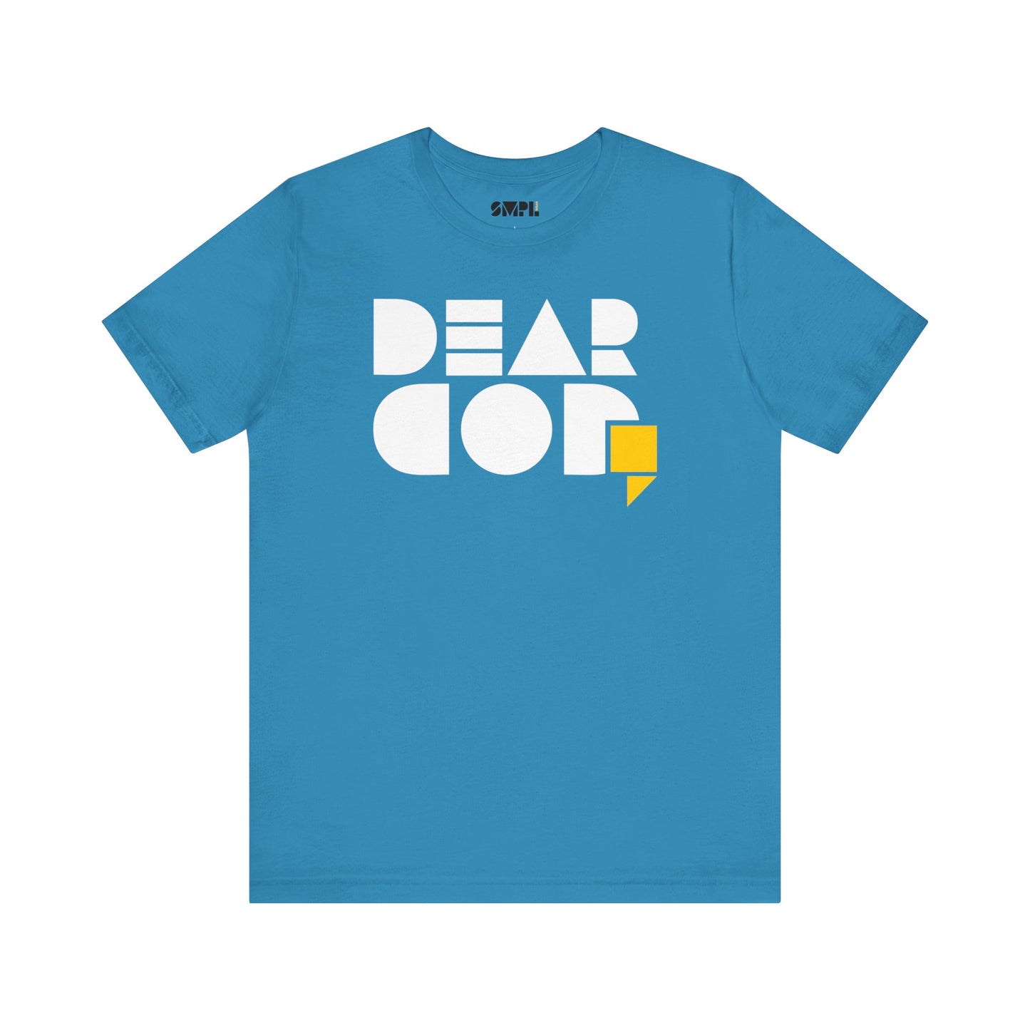 Men's "Dear God," SMPL Font — Jersey Short Sleeve Tee