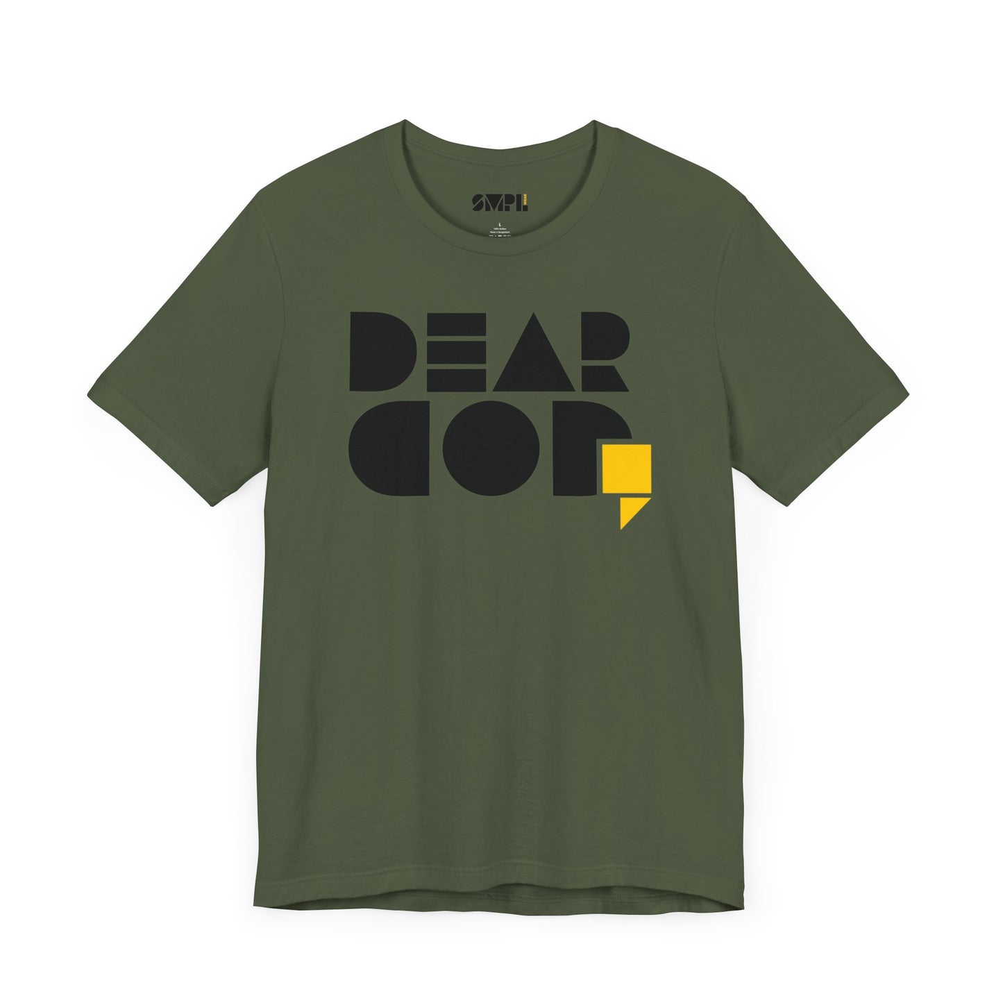 Men's "Dear God," SMPL Font — Jersey Short Sleeve Tee