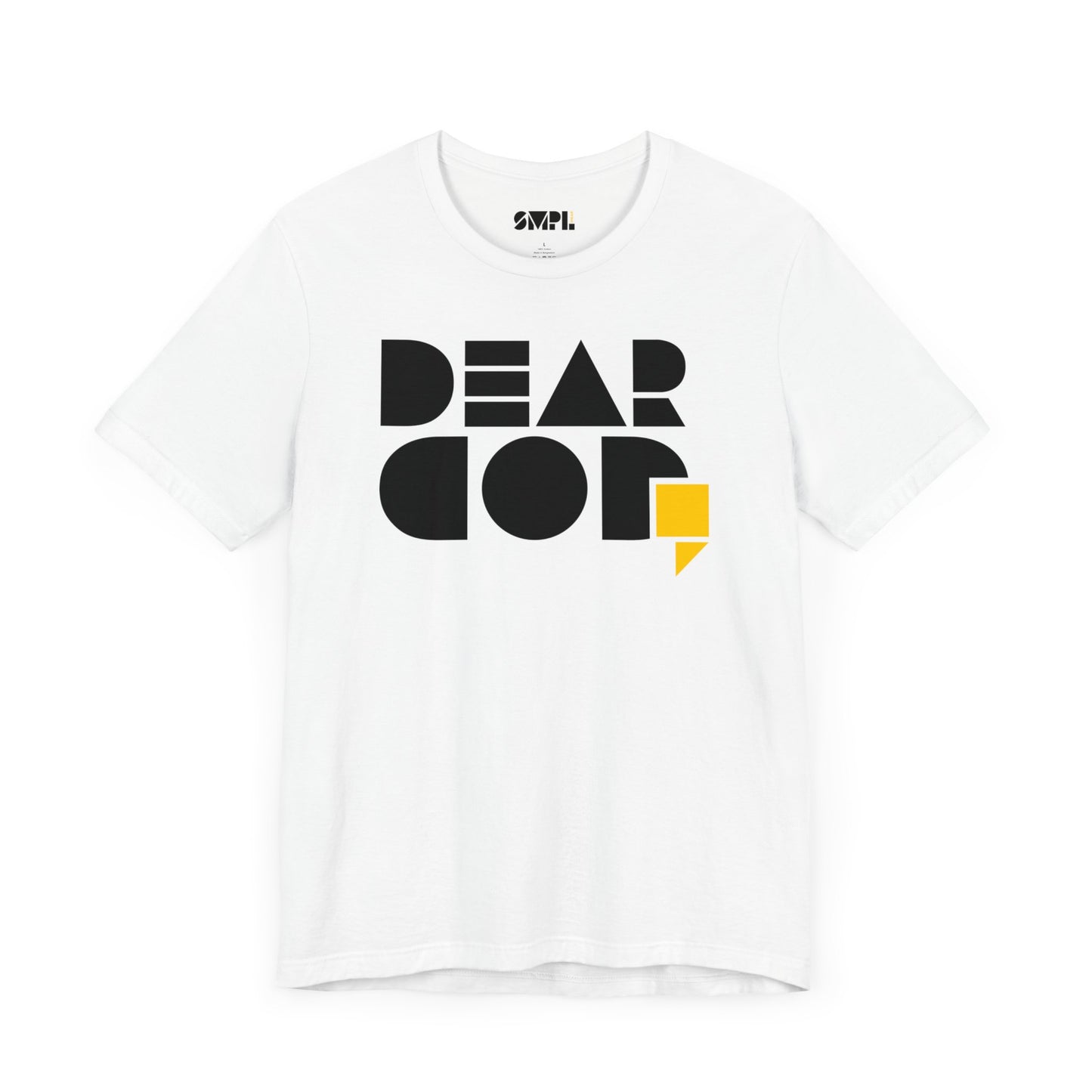 Men's "Dear God," SMPL Font — Jersey Short Sleeve Tee