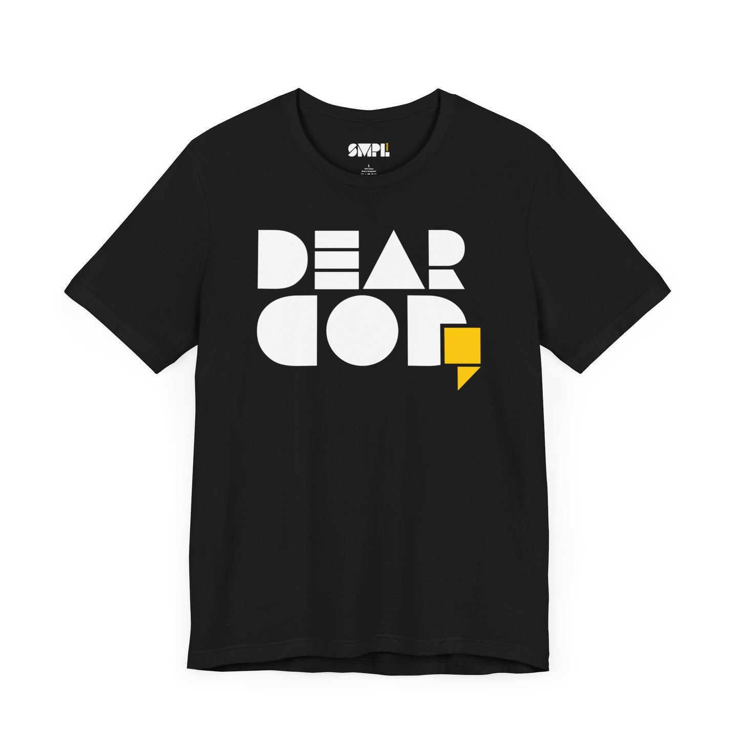 Men's "Dear God," SMPL Font — Jersey Short Sleeve Tee