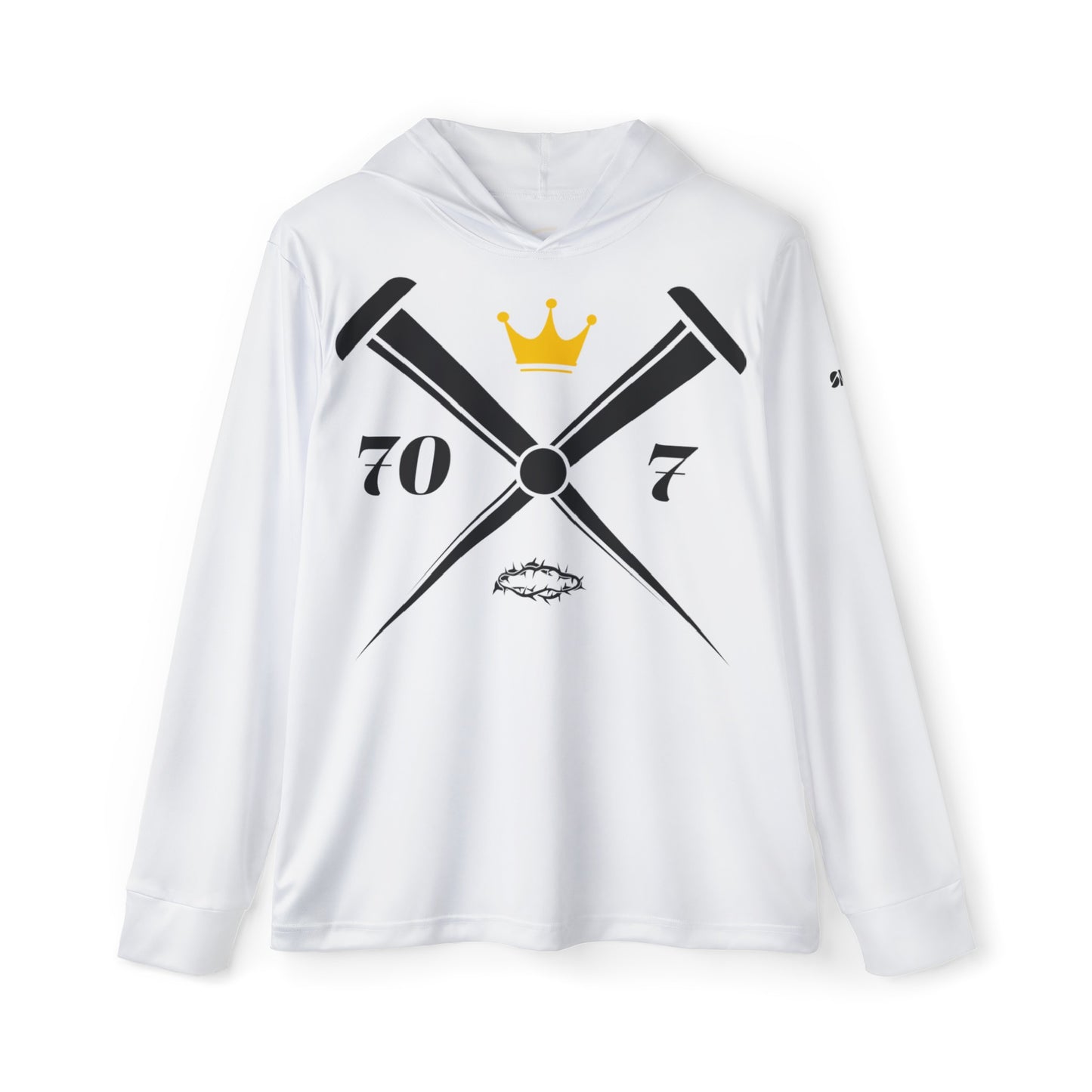 70x7 Modern Nails — Men's Sports Warmup Hoodie on White