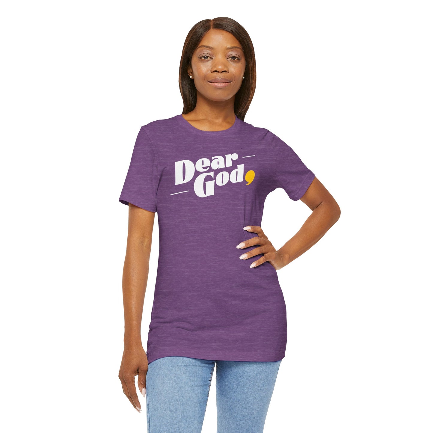 Women's "Dear God," Pop Tee — Jersey Short Sleeve Tee