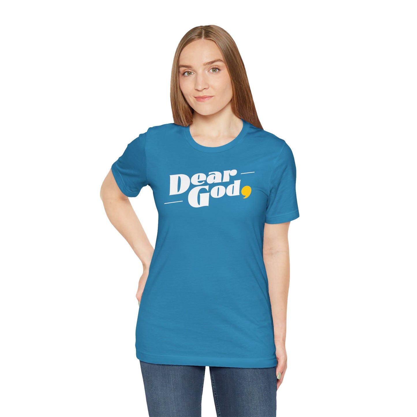 Women's "Dear God," Pop Tee — Jersey Short Sleeve Tee