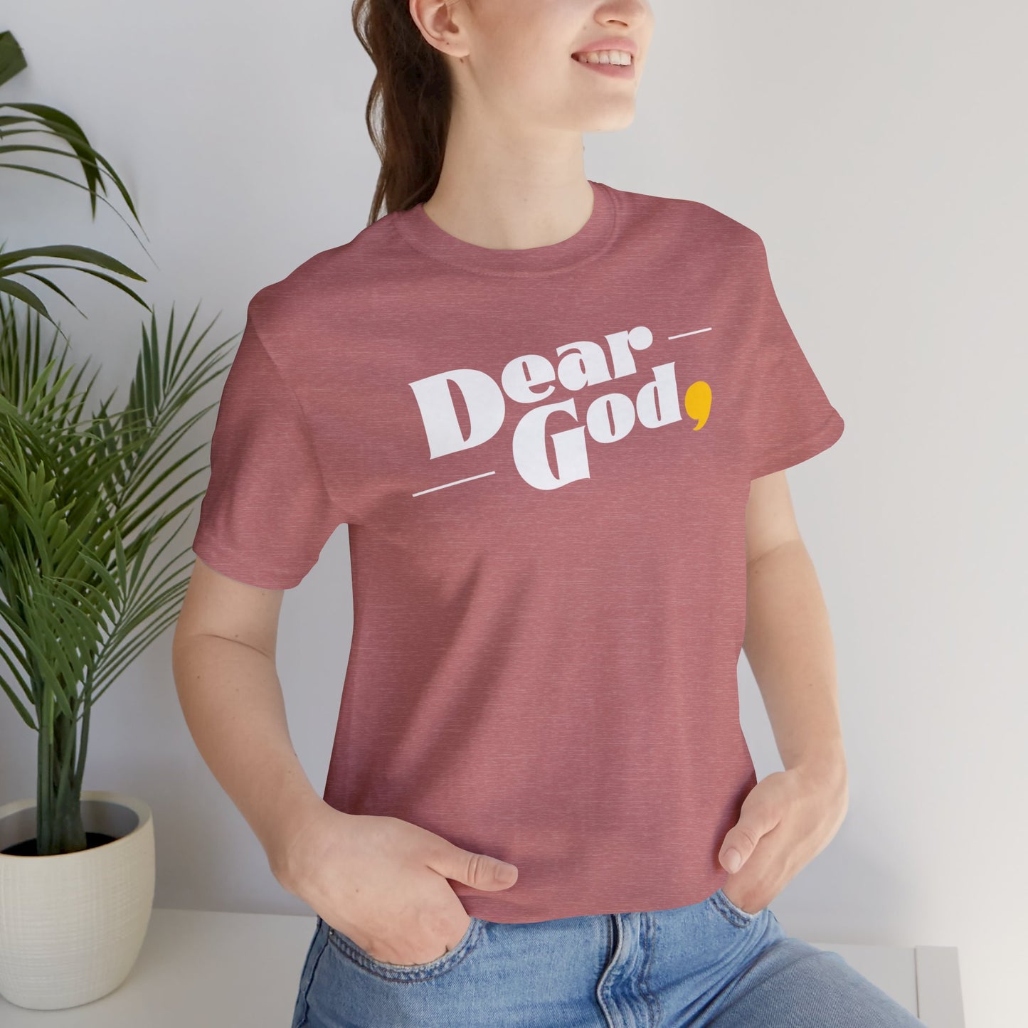 Women's "Dear God," Pop Tee — Jersey Short Sleeve Tee