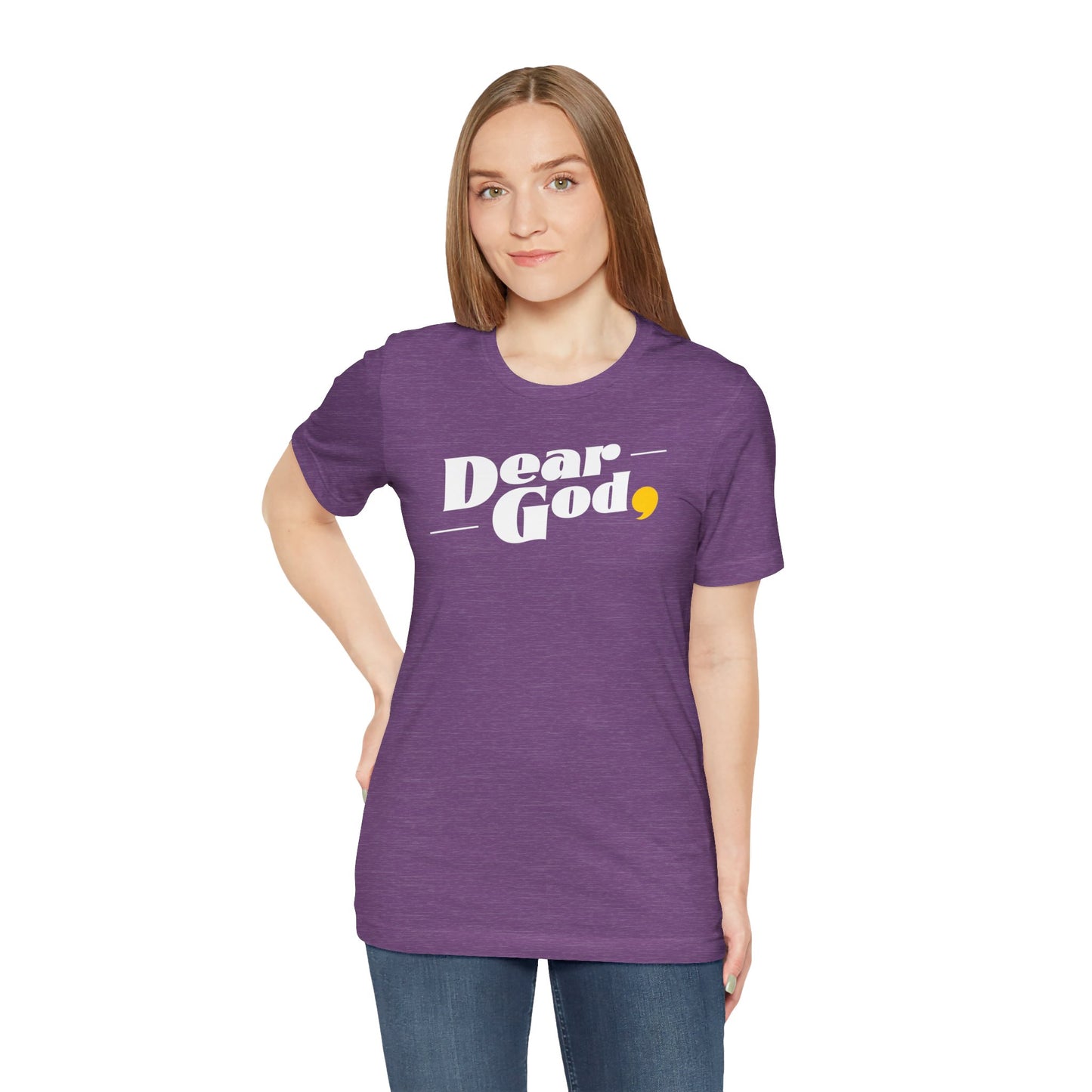 Women's "Dear God," Pop Tee — Jersey Short Sleeve Tee