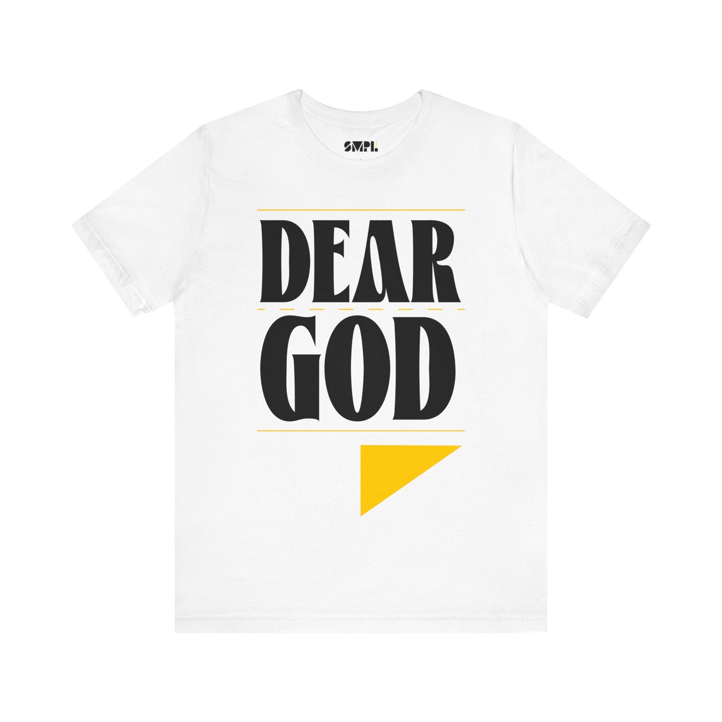 Men's "Dear God," Letter Tee — Jersey Short Sleeve Tee