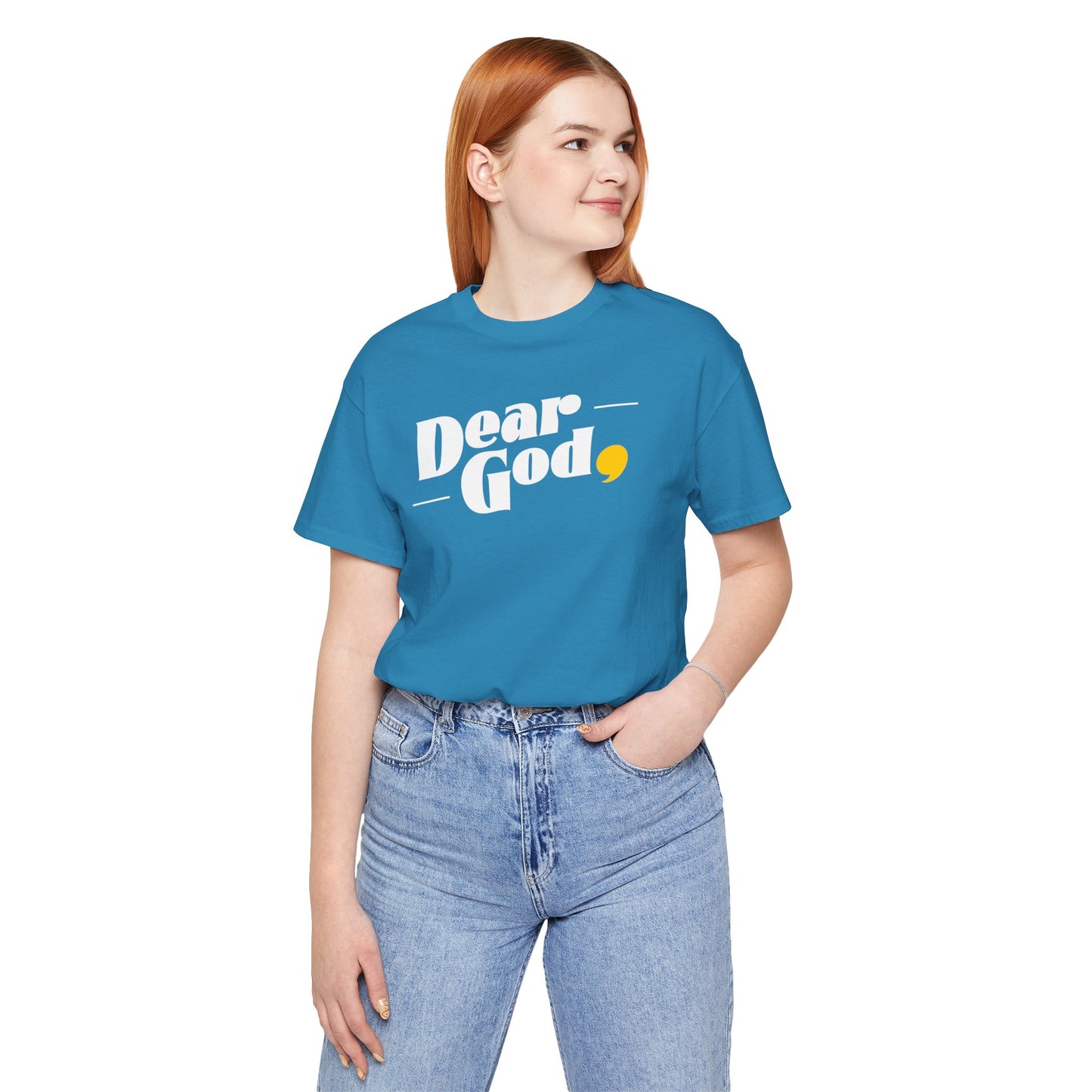 Women's "Dear God," Pop Tee — Jersey Short Sleeve Tee