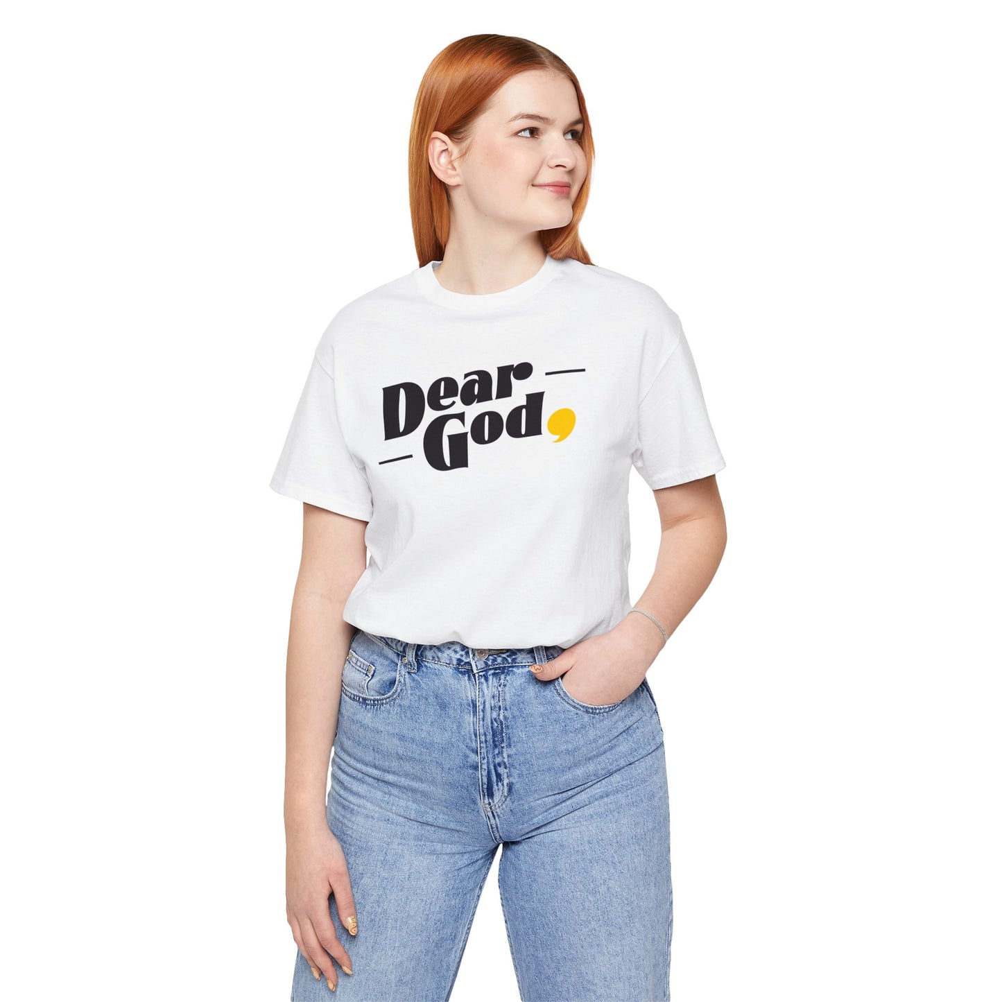 Women's "Dear God," Pop Tee — Jersey Short Sleeve Tee