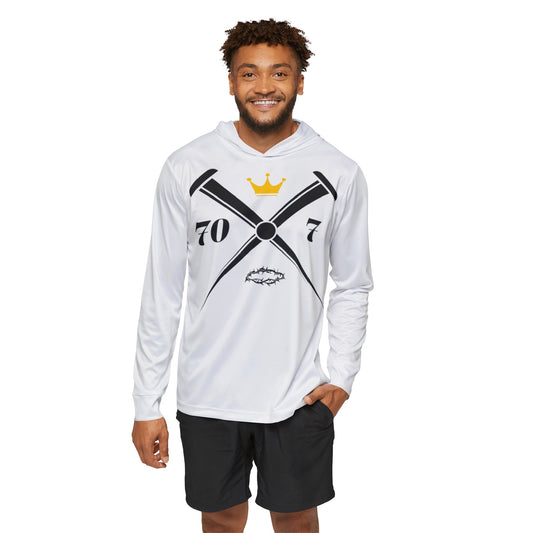 70x7 Modern Nails — Men's Sports Warmup Hoodie on White