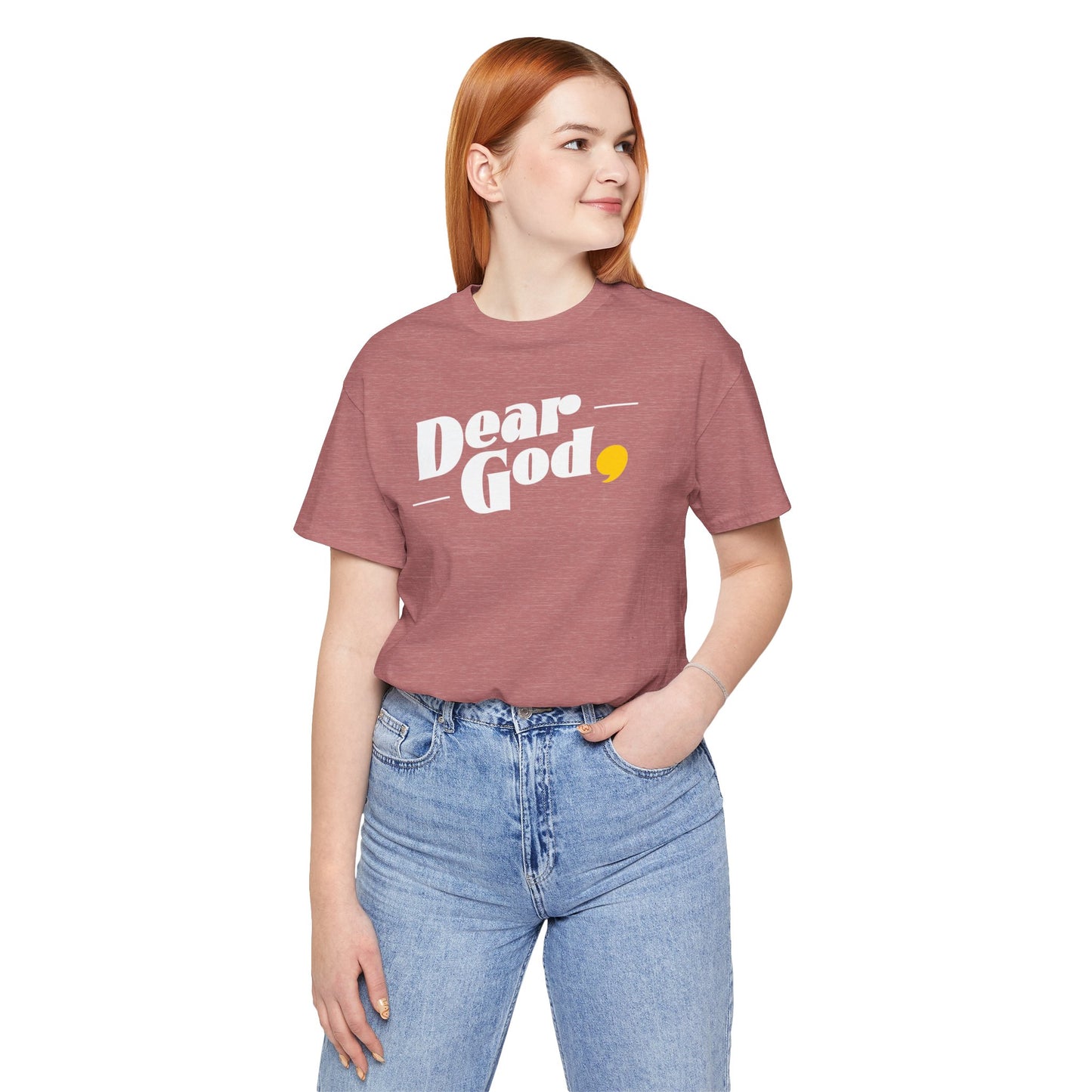 Women's "Dear God," Pop Tee — Jersey Short Sleeve Tee