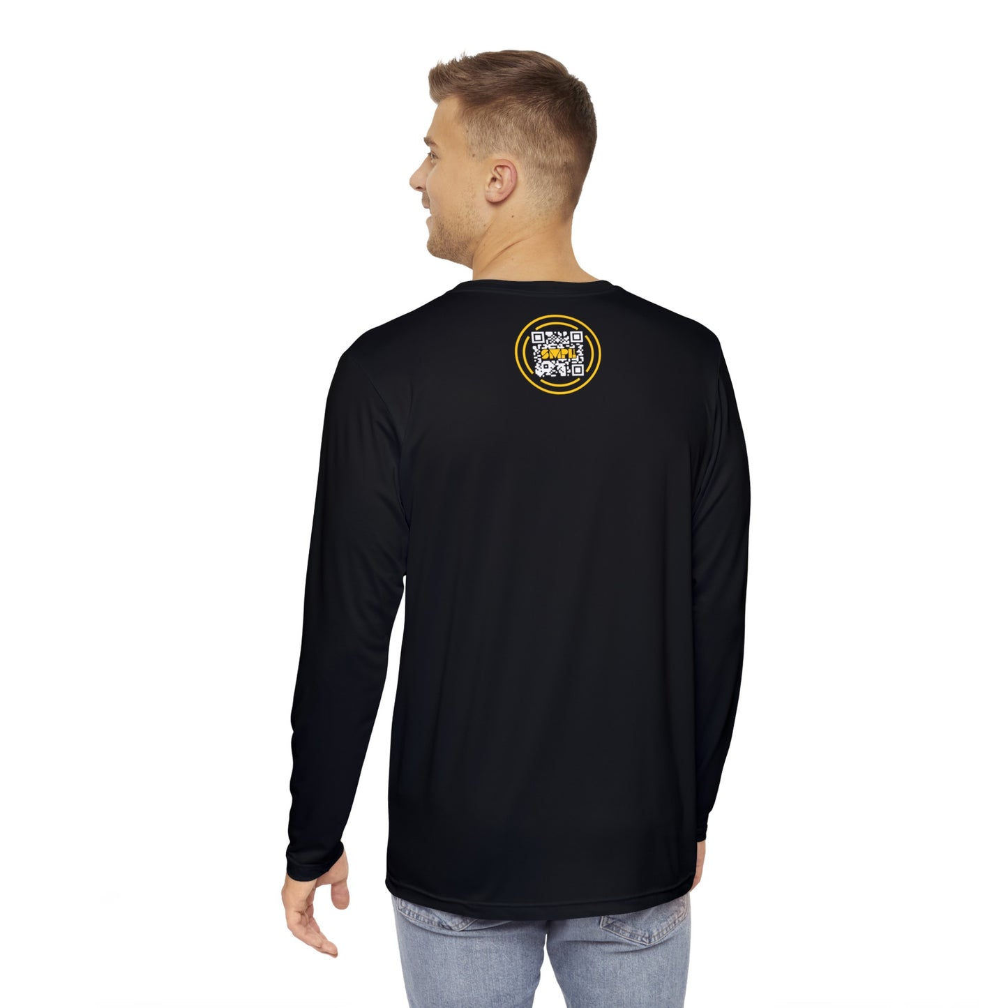 70x7 Rugged Nails — Men's Long Sleeve Shirt on Black