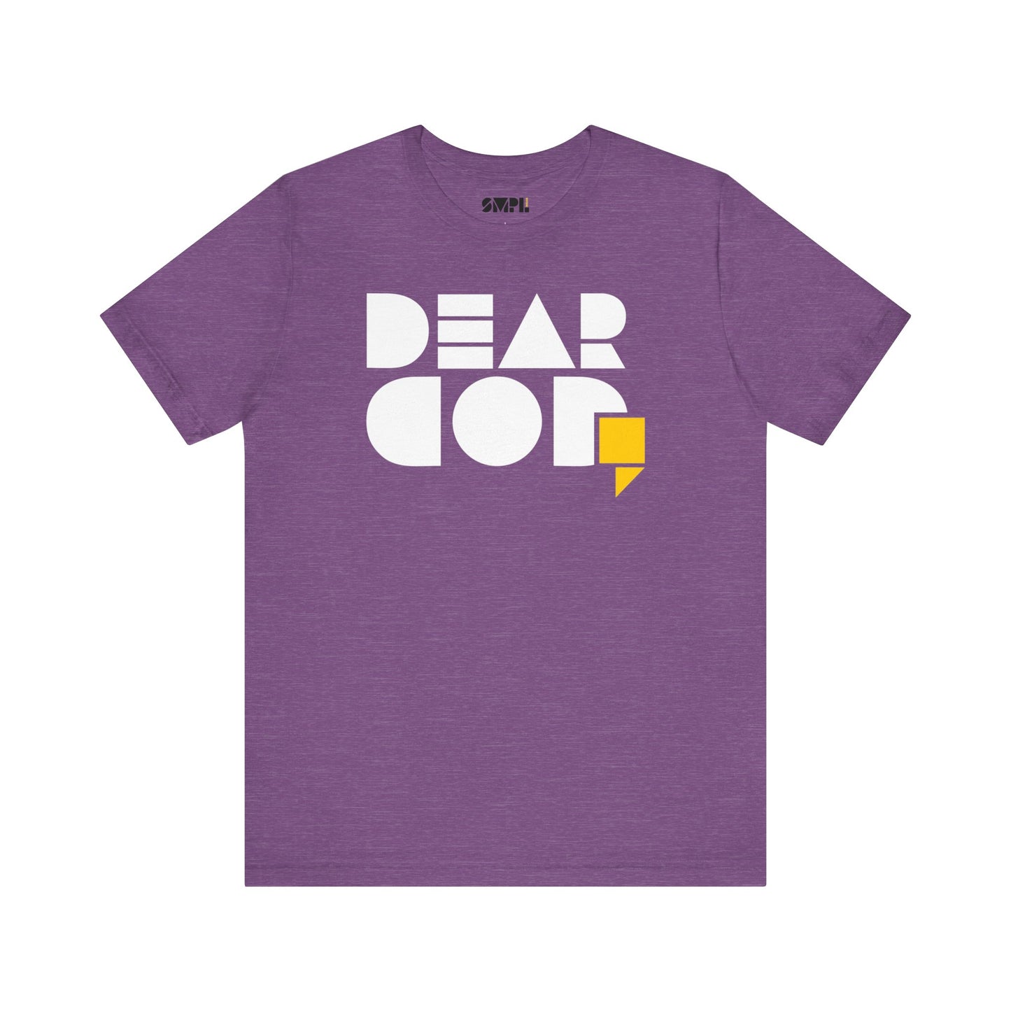 Women's "Dear God," SMPL Font — Jersey Short Sleeve Tee