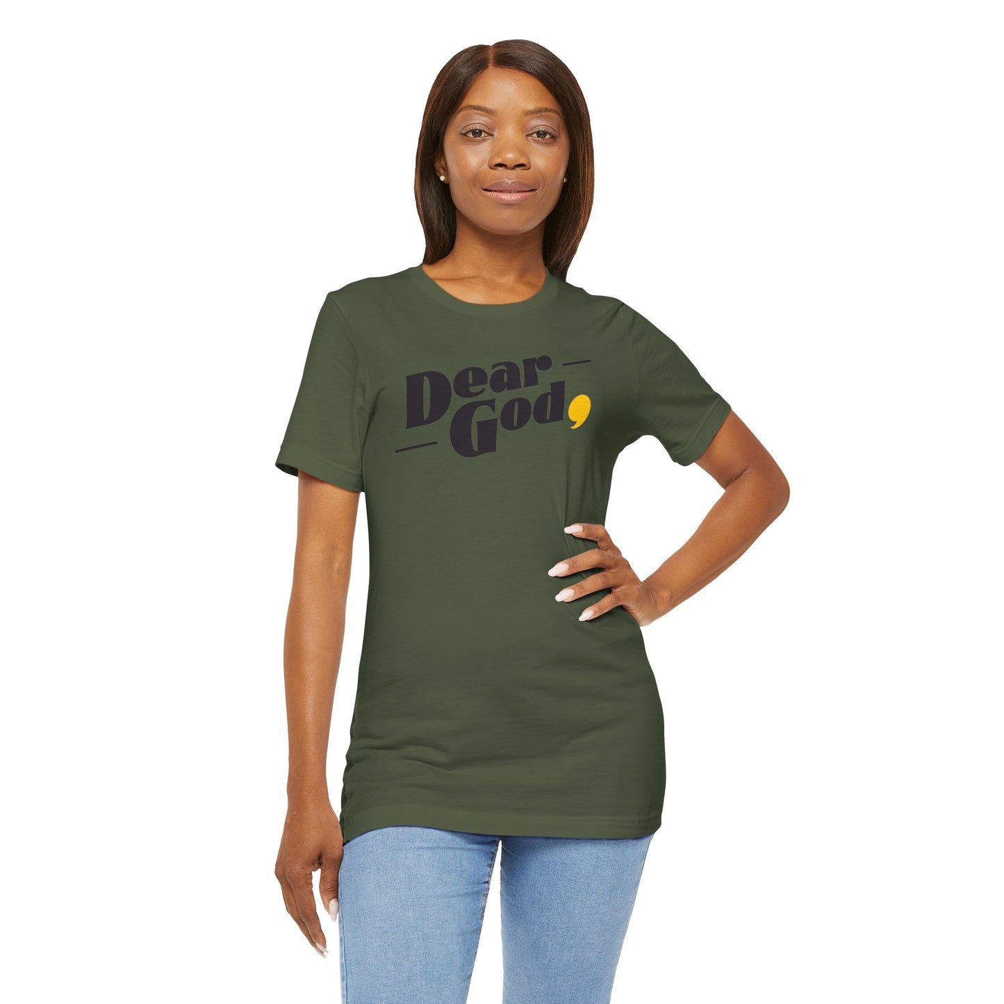 Women's "Dear God," Pop Tee — Jersey Short Sleeve Tee