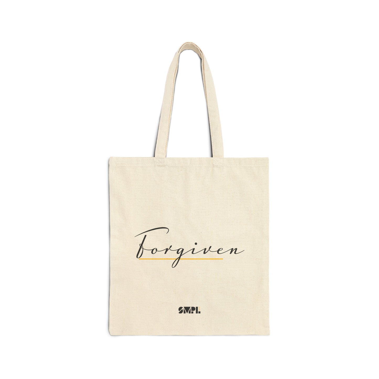 Forgiven Script — Cotton Canvas Tote Bag