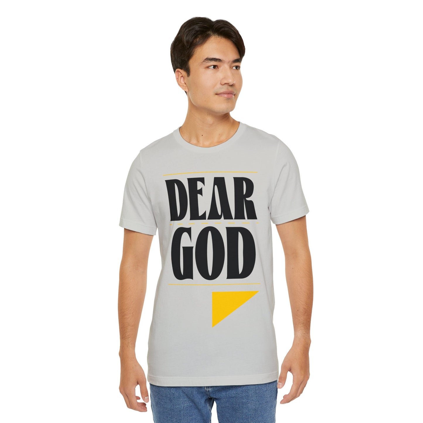 Men's "Dear God," Letter Tee — Jersey Short Sleeve Tee