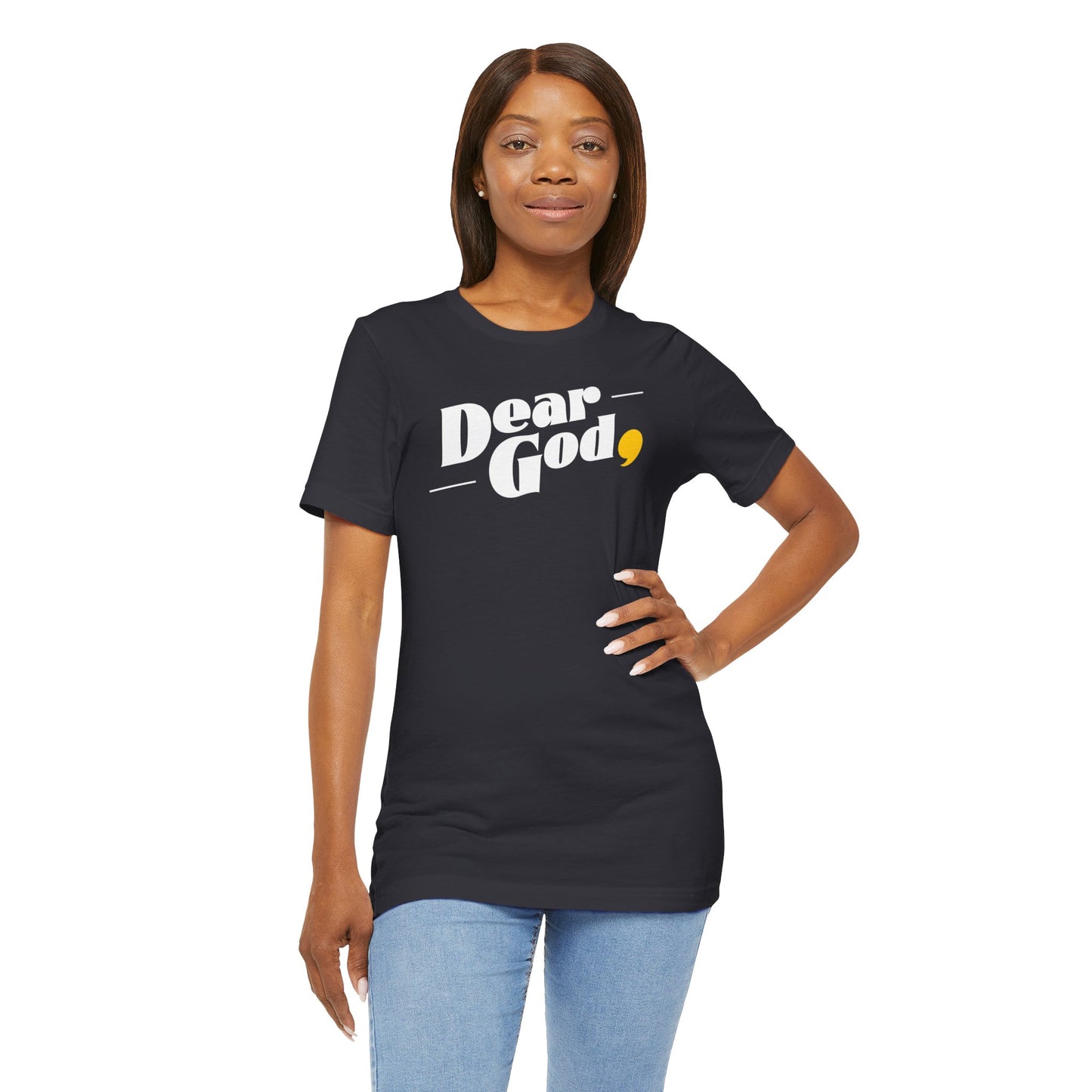 Women's "Dear God," Pop Tee — Jersey Short Sleeve Tee