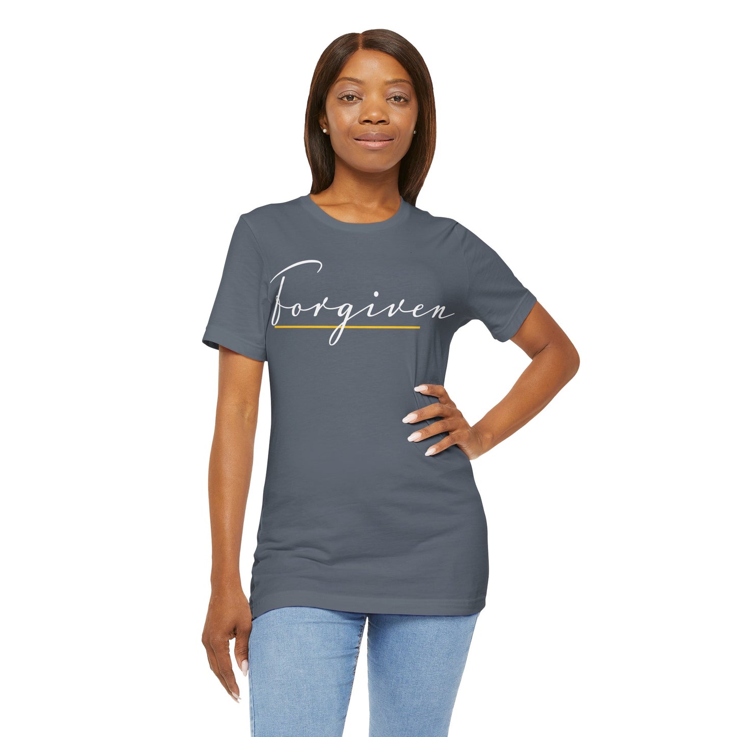 Forgiven Script — Women's Jersey Short Sleeve Tee