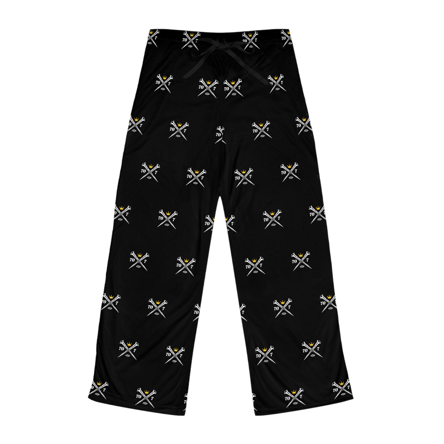 70x7 Rugged Nails — Women's All-Over Print Pajama Pants on Black