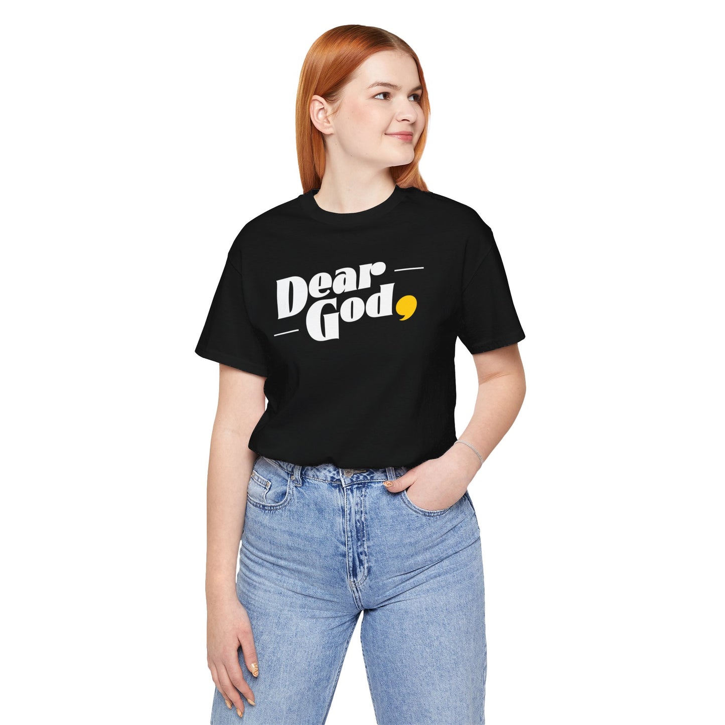 Women's "Dear God," Pop Tee — Jersey Short Sleeve Tee