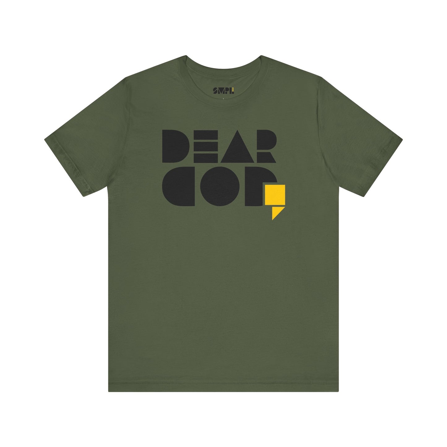 Women's "Dear God," SMPL Font — Jersey Short Sleeve Tee