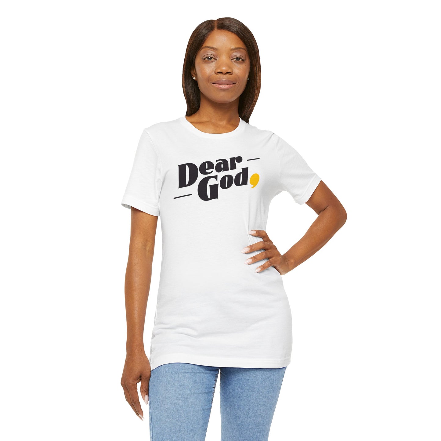 Women's "Dear God," Pop Tee — Jersey Short Sleeve Tee