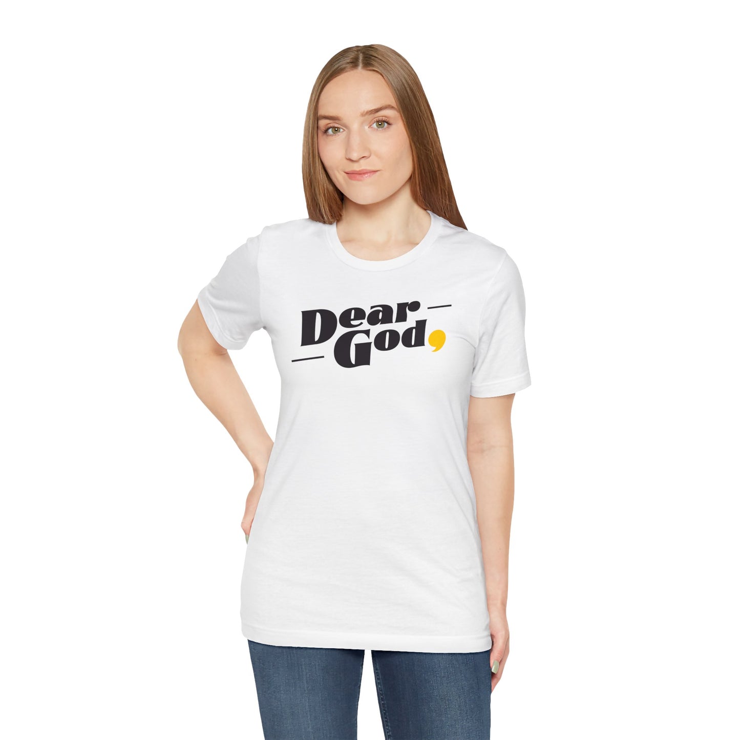 Women's "Dear God," Pop Tee — Jersey Short Sleeve Tee