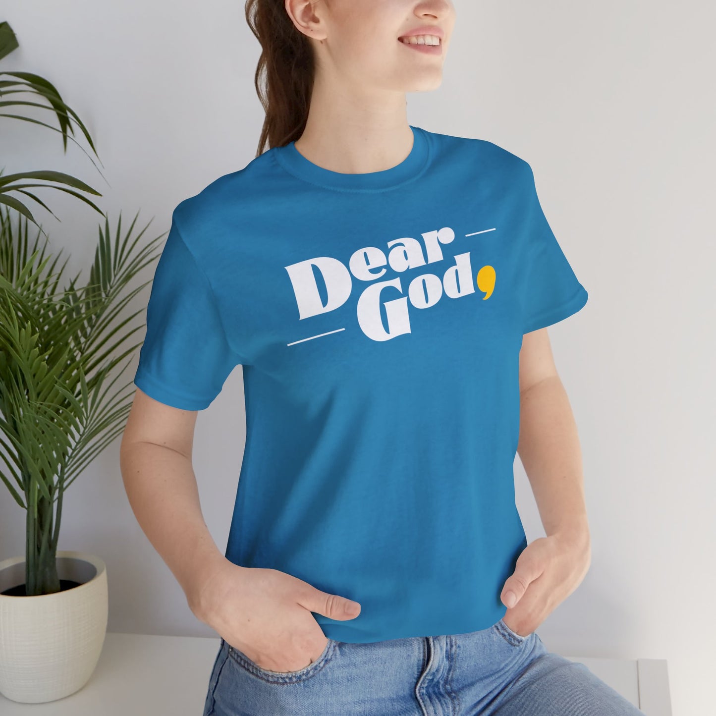 Women's "Dear God," Pop Tee — Jersey Short Sleeve Tee