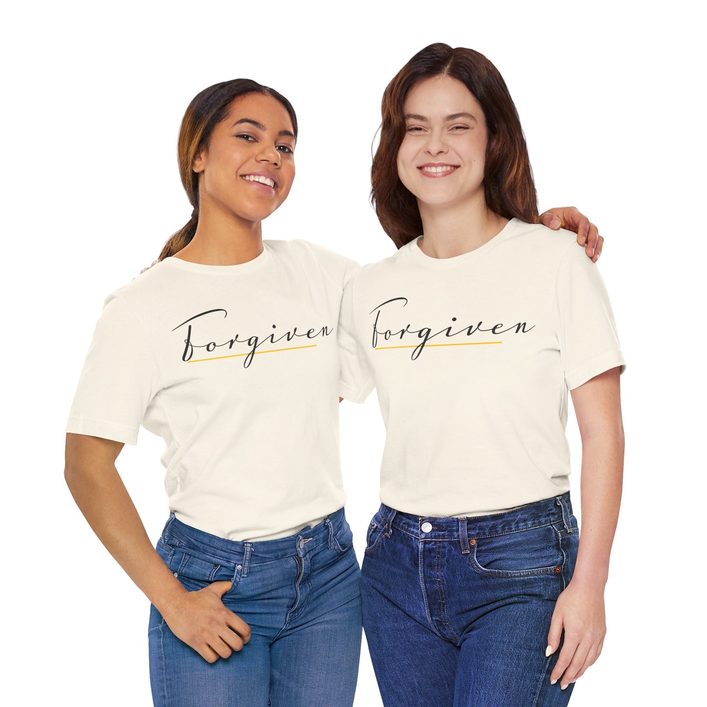 Forgiven Script — Women's Jersey Short Sleeve Tee