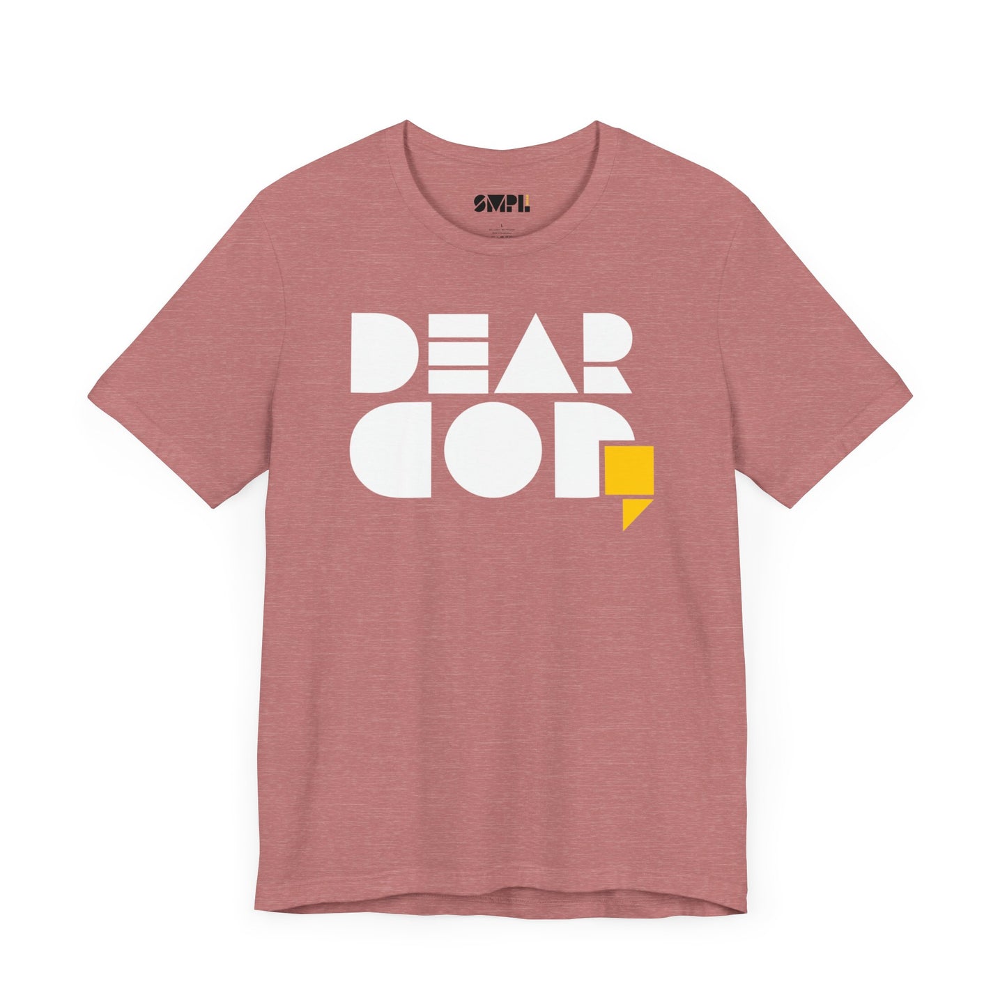 Men's "Dear God," SMPL Font — Jersey Short Sleeve Tee