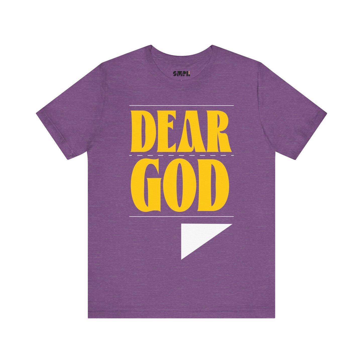 Men's "Dear God," Letter Tee — Jersey Short Sleeve Tee