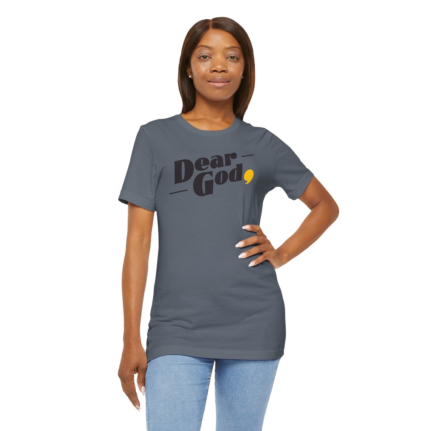 Women's "Dear God," Pop Tee — Jersey Short Sleeve Tee