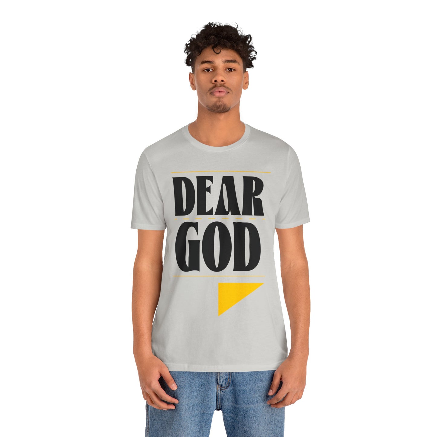 Men's "Dear God," Letter Tee — Jersey Short Sleeve Tee