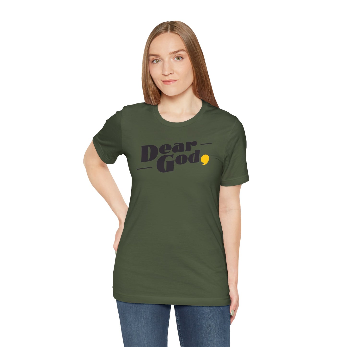 Women's "Dear God," Pop Tee — Jersey Short Sleeve Tee