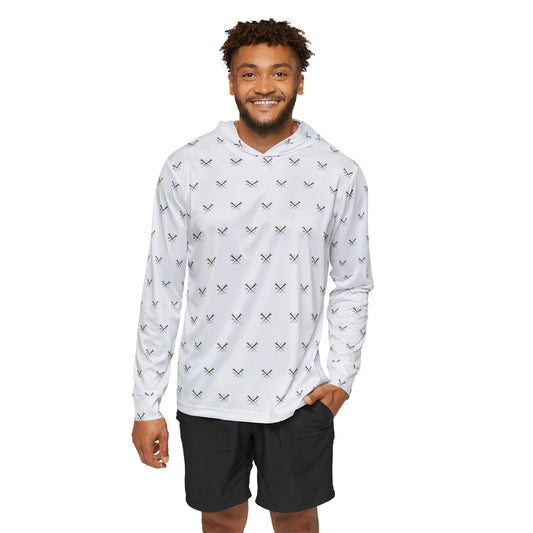 70x7 Modern Nails — Men's All-Over Print Sports Warmup Hoodie on White